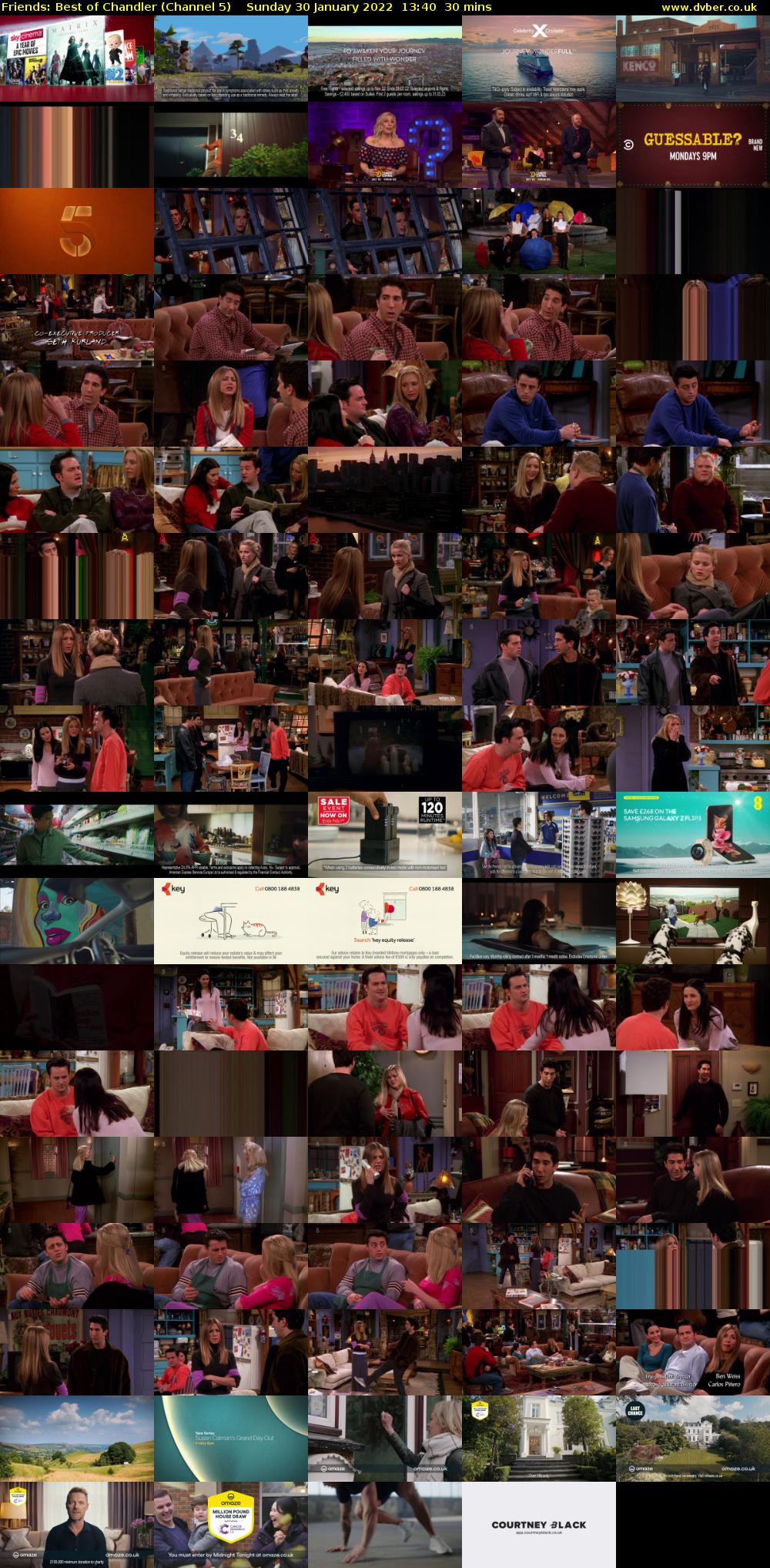 Friends: Best of Chandler (Channel 5) Sunday 30 January 2022 13:40 - 14:10