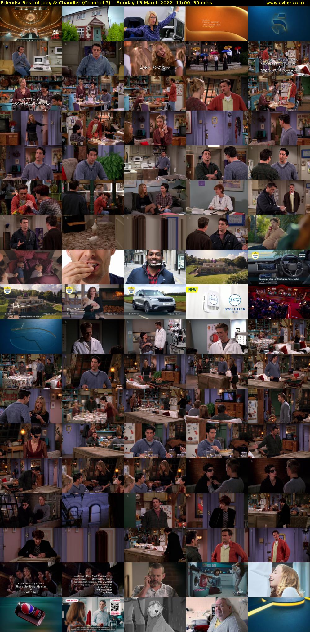 Friends: Best of Joey & Chandler (Channel 5) Sunday 13 March 2022 11:00 - 11:30