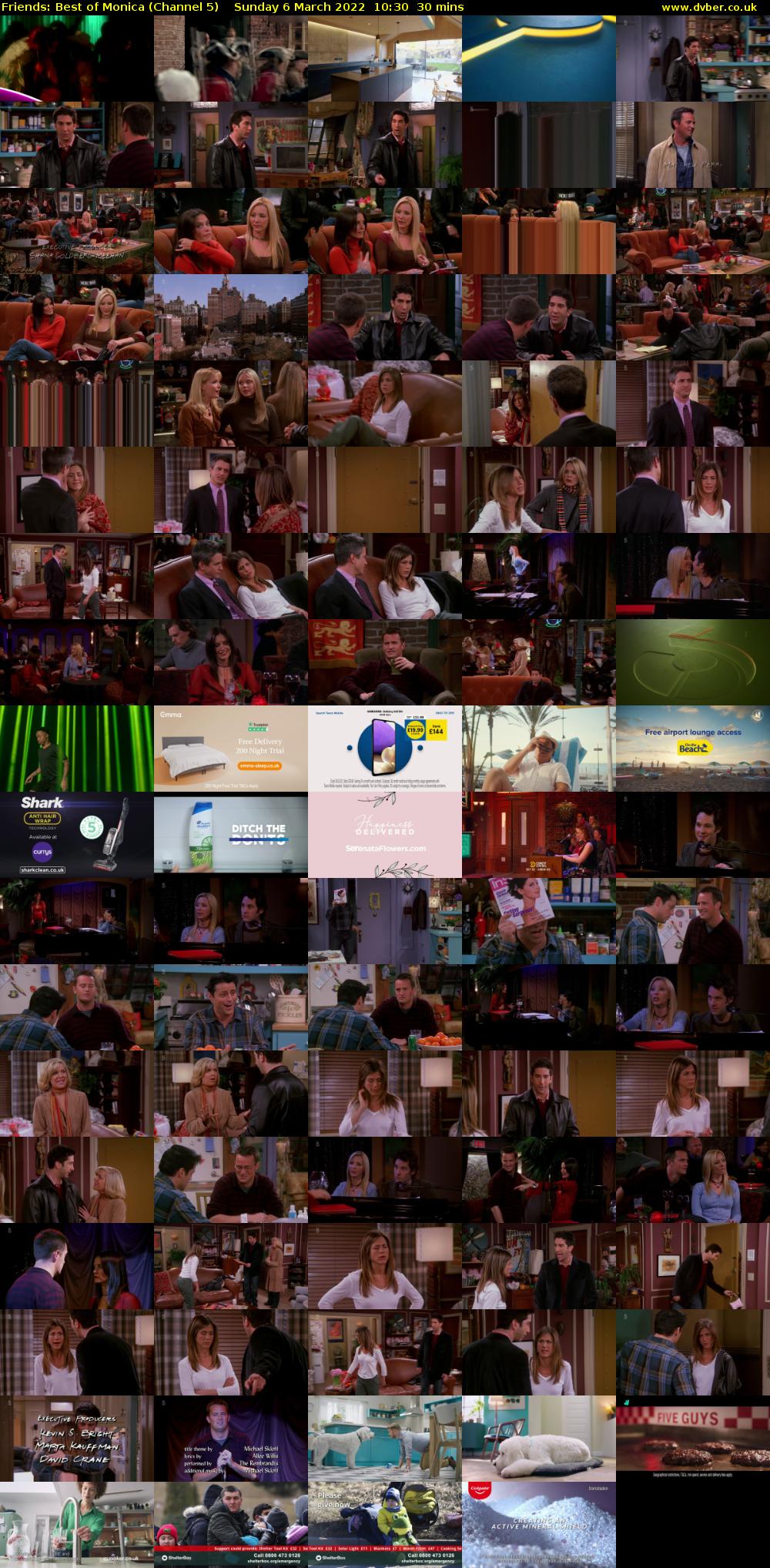 Friends: Best of Monica (Channel 5) Sunday 6 March 2022 10:30 - 11:00