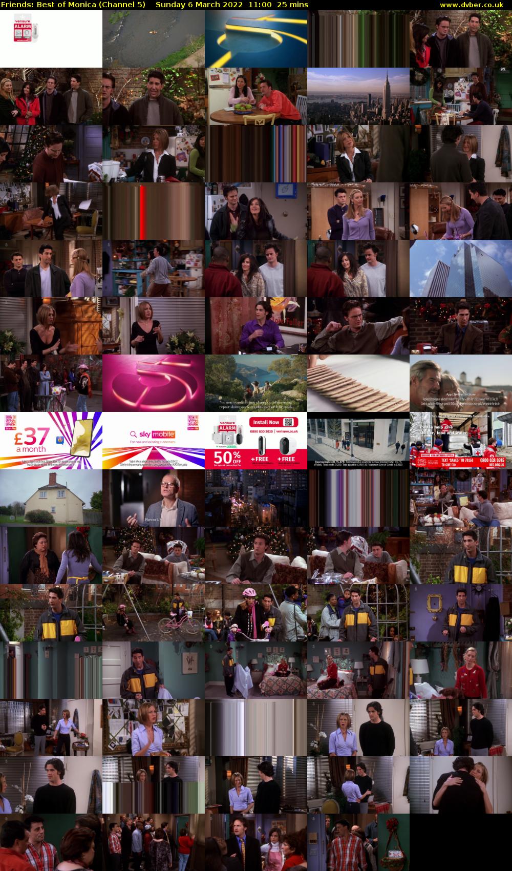 Friends: Best of Monica (Channel 5) Sunday 6 March 2022 11:00 - 11:25