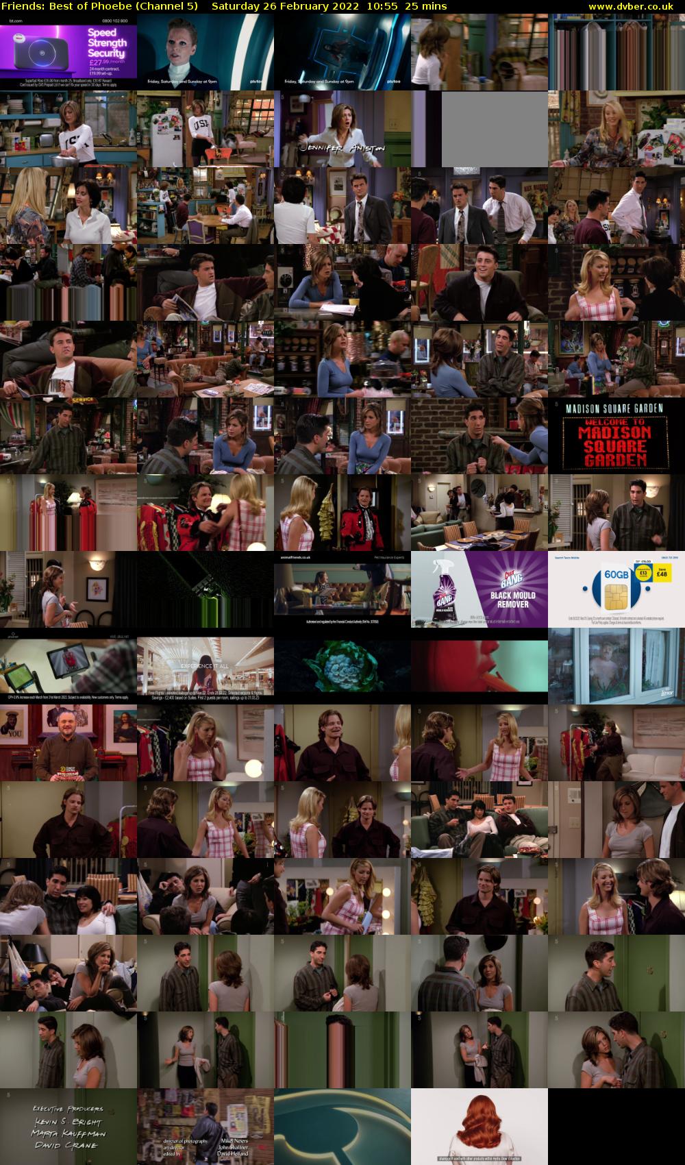 Friends: Best of Phoebe (Channel 5) Saturday 26 February 2022 10:55 - 11:20