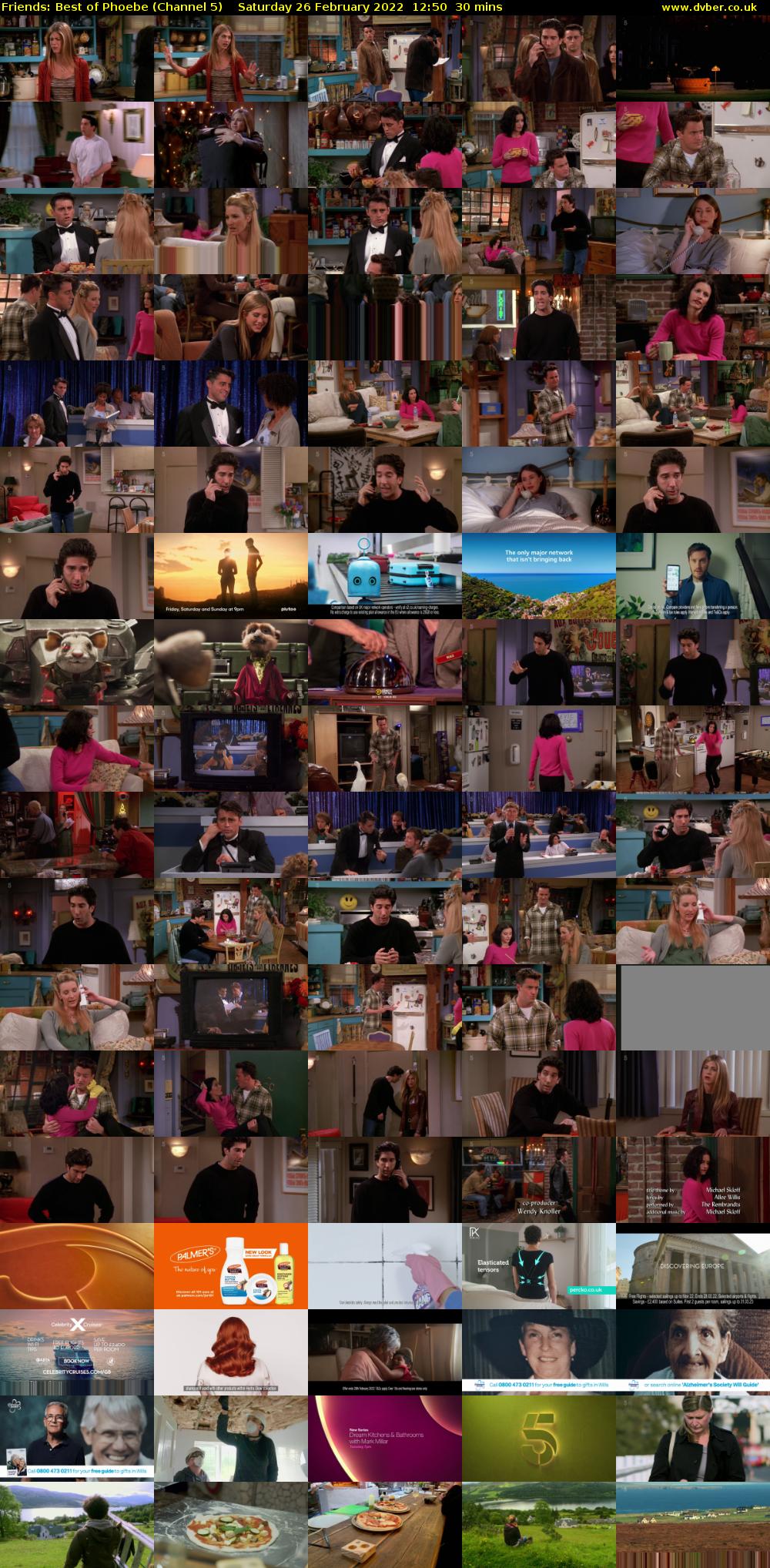 Friends: Best of Phoebe (Channel 5) Saturday 26 February 2022 12:50 - 13:20
