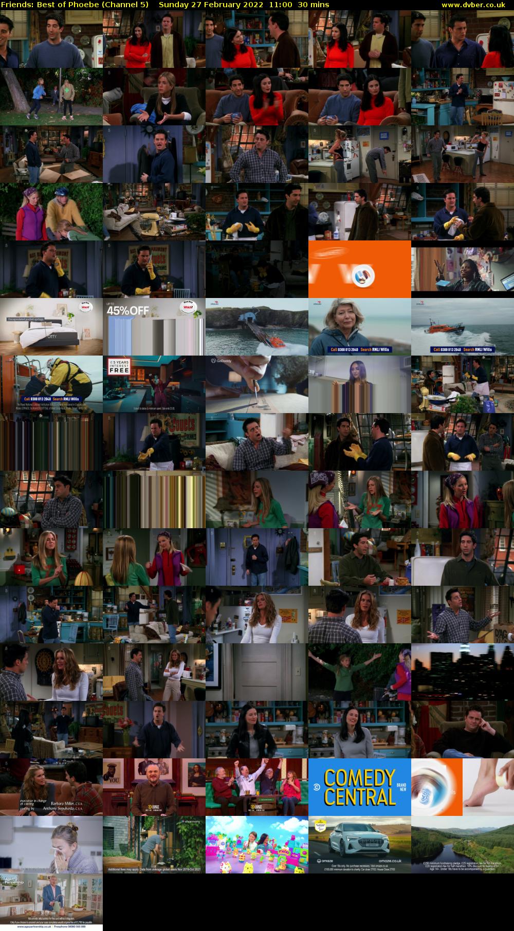Friends: Best of Phoebe (Channel 5) Sunday 27 February 2022 11:00 - 11:30