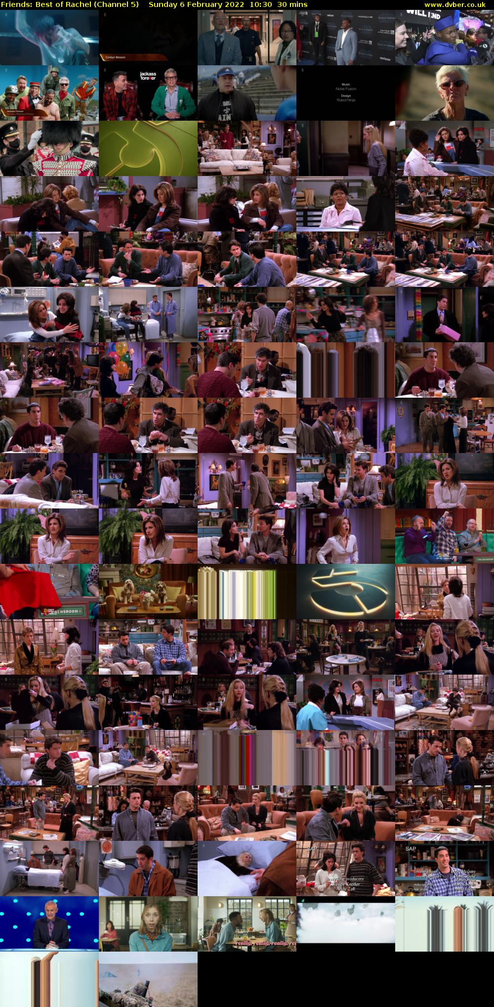Friends: Best of Rachel (Channel 5) Sunday 6 February 2022 10:30 - 11:00