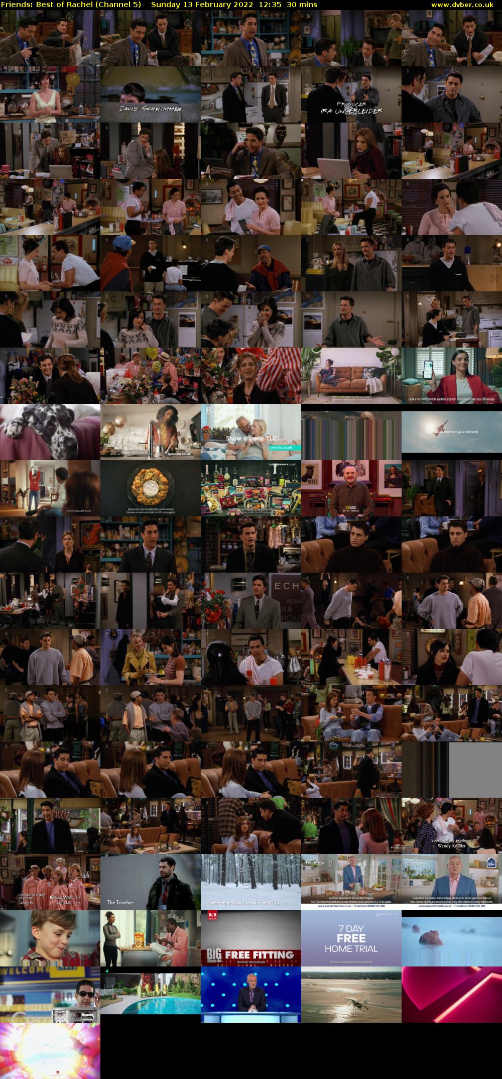 Friends: Best of Rachel (Channel 5) Sunday 13 February 2022 12:35 - 13:05