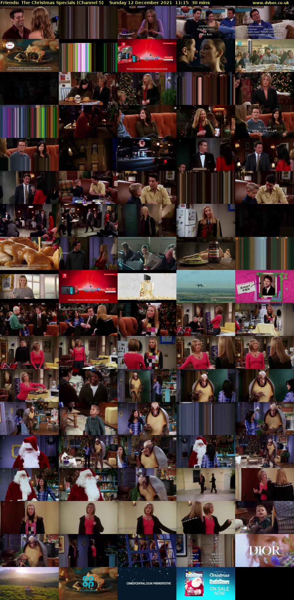 Friends: The Christmas Specials (Channel 5) Sunday 12 December 2021 11:15 - 11:45