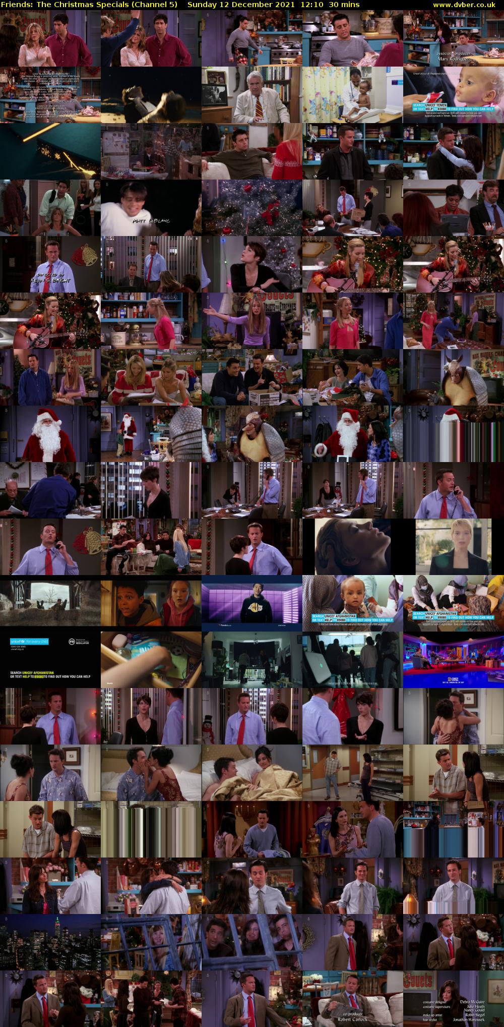 Friends: The Christmas Specials (Channel 5) Sunday 12 December 2021 12:10 - 12:40