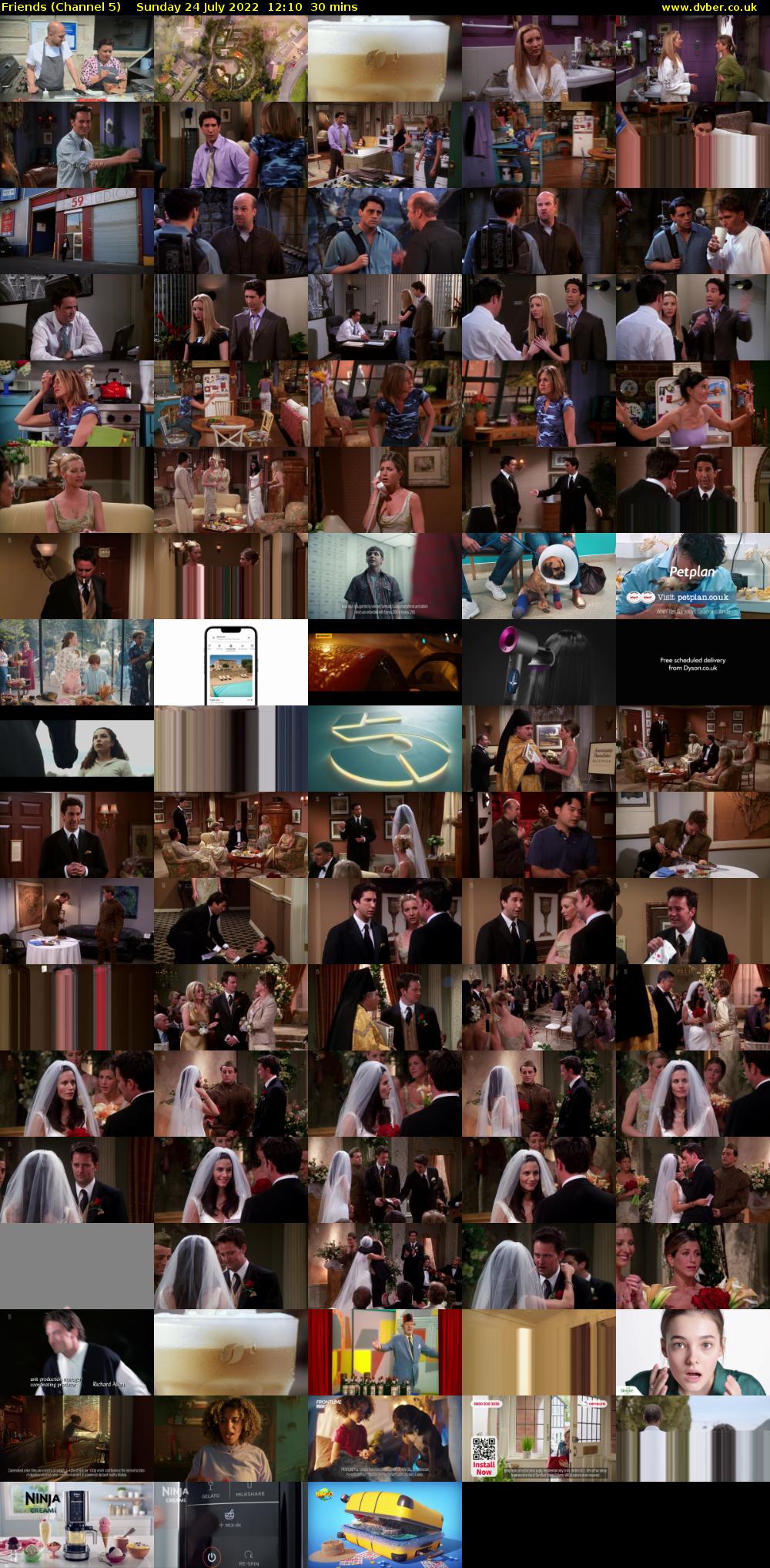 Friends (Channel 5) Sunday 24 July 2022 12:10 - 12:40
