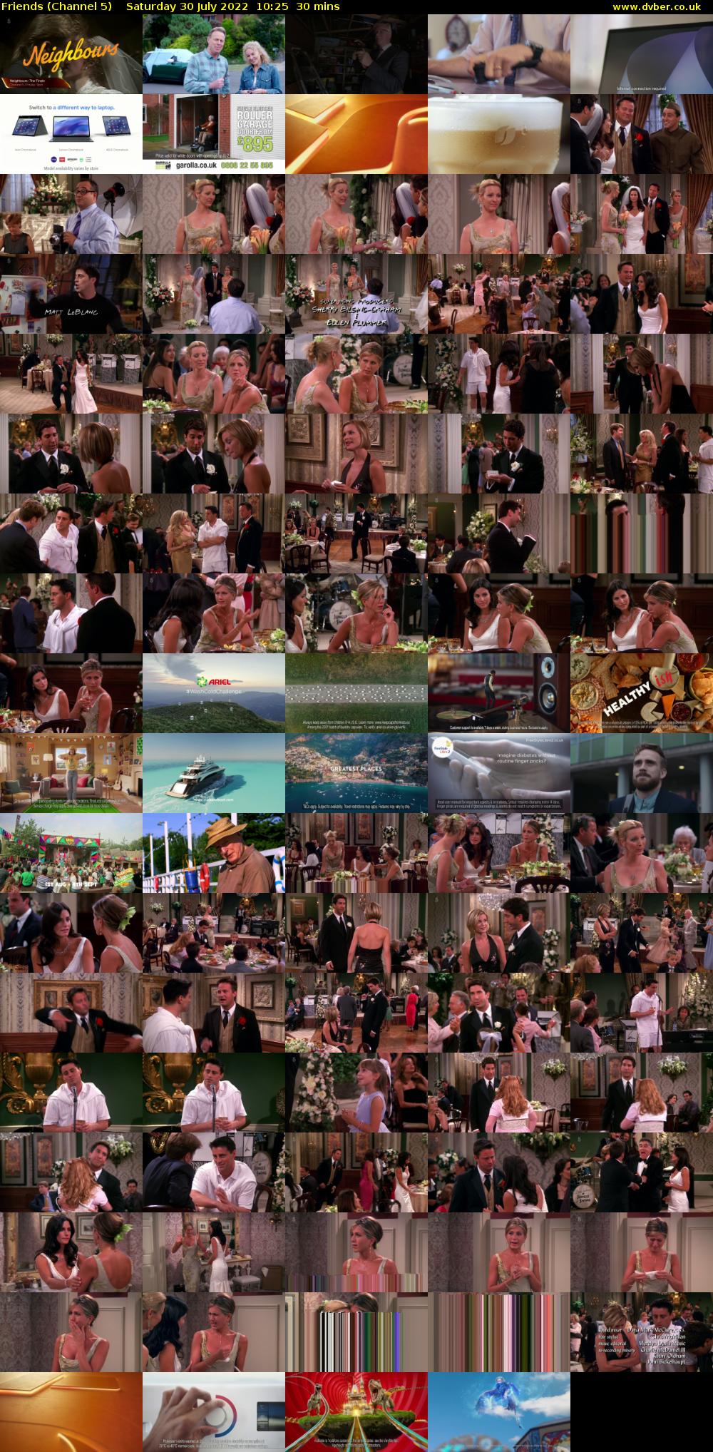 Friends (Channel 5) Saturday 30 July 2022 10:25 - 10:55