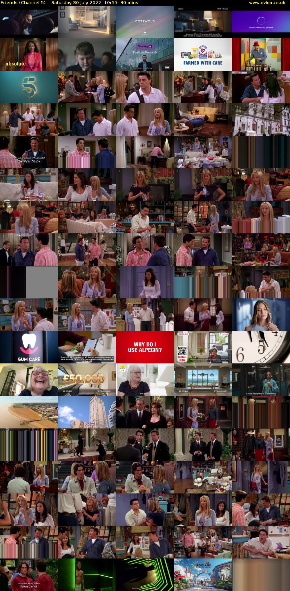 Friends (Channel 5) Saturday 30 July 2022 10:55 - 11:25