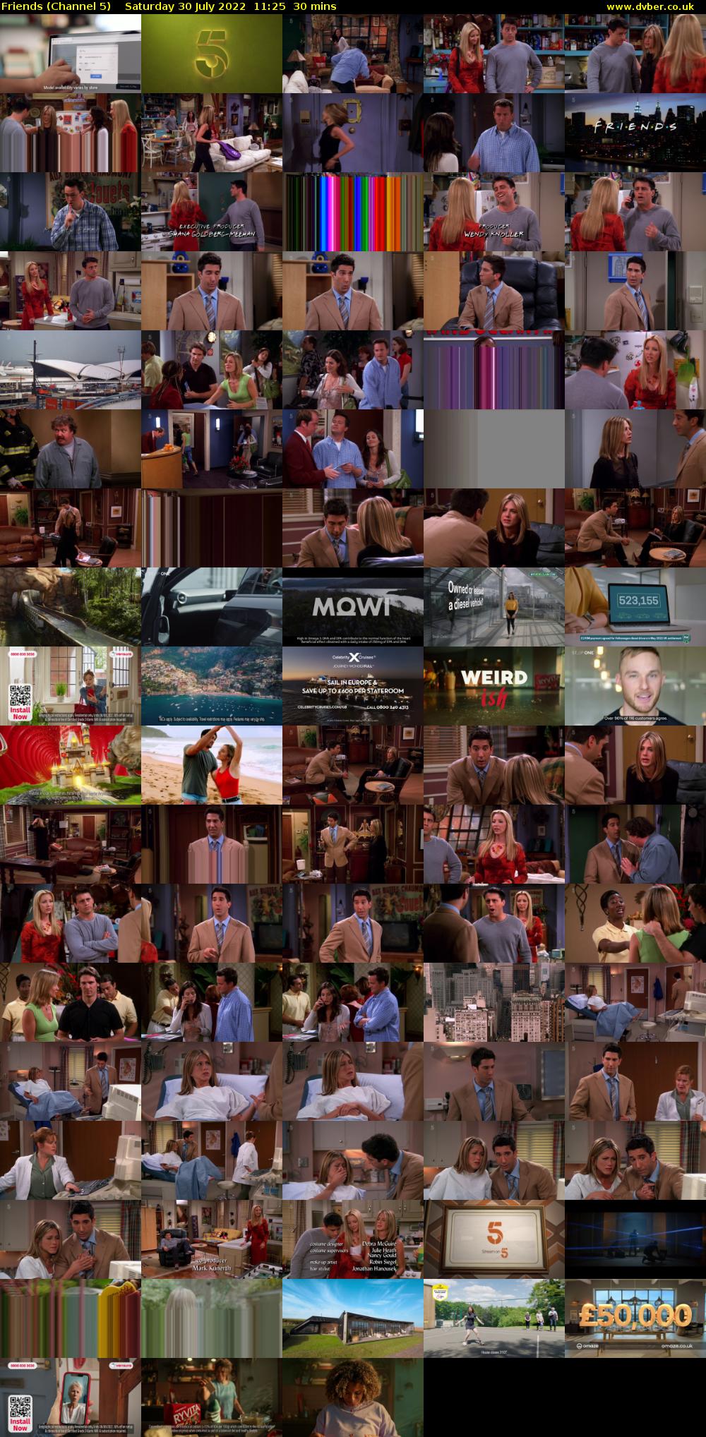 Friends (Channel 5) Saturday 30 July 2022 11:25 - 11:55