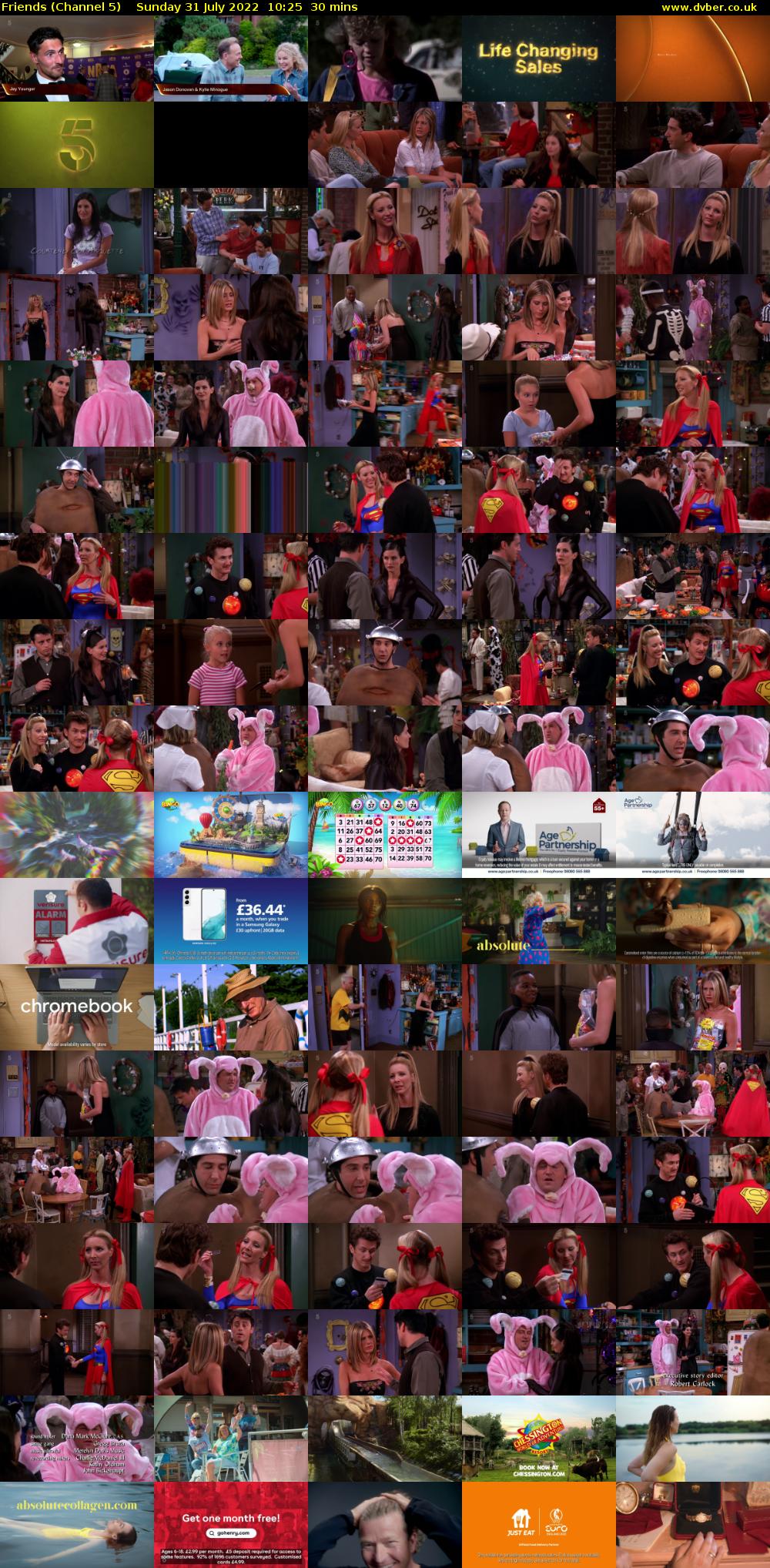 Friends (Channel 5) Sunday 31 July 2022 10:25 - 10:55