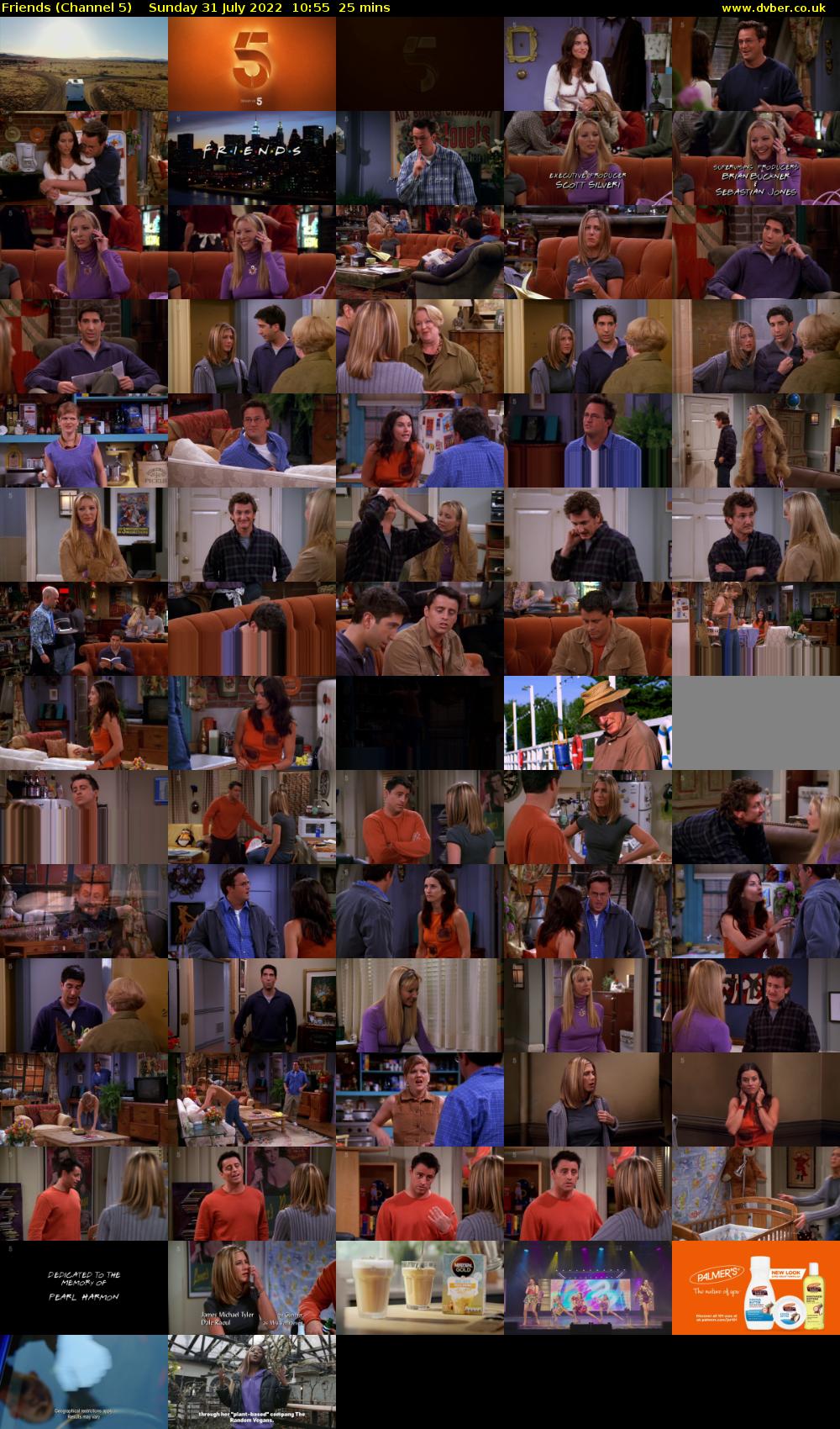 Friends (Channel 5) Sunday 31 July 2022 10:55 - 11:20