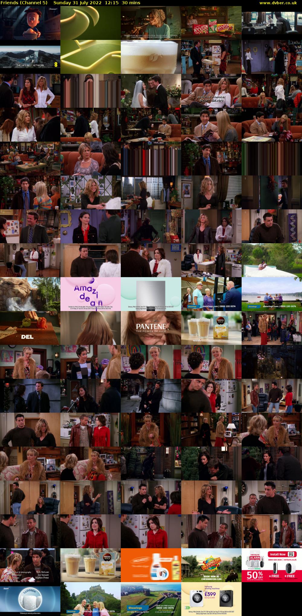 Friends (Channel 5) Sunday 31 July 2022 12:15 - 12:45