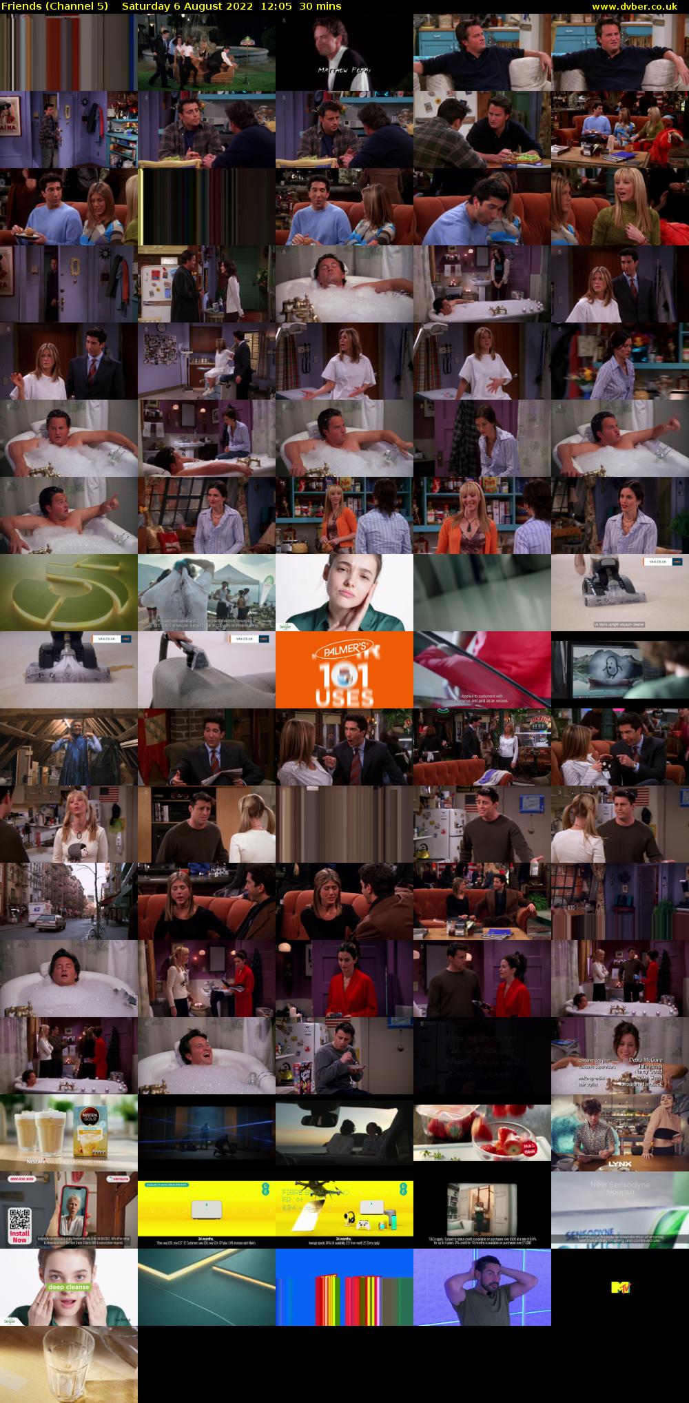 Friends (Channel 5) Saturday 6 August 2022 12:05 - 12:35