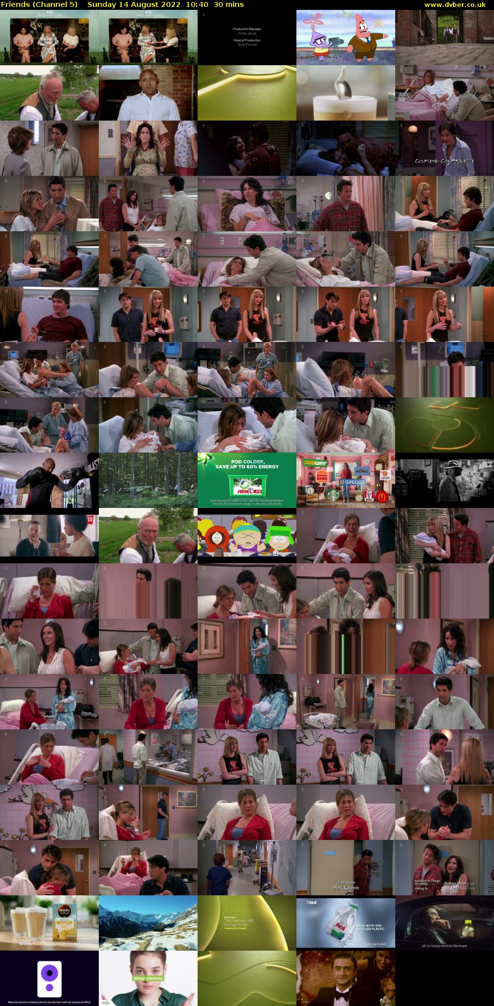 Friends (Channel 5) Sunday 14 August 2022 10:40 - 11:10