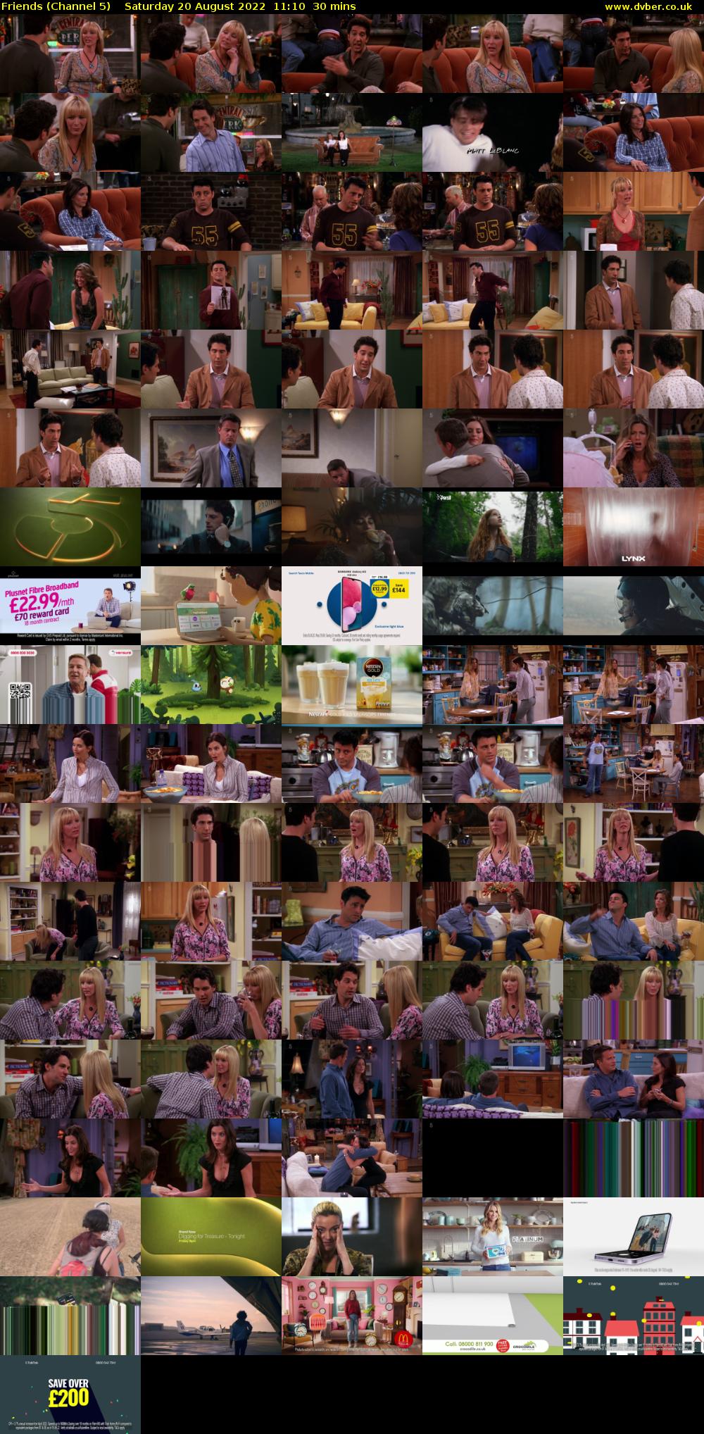 Friends (Channel 5) Saturday 20 August 2022 11:10 - 11:40