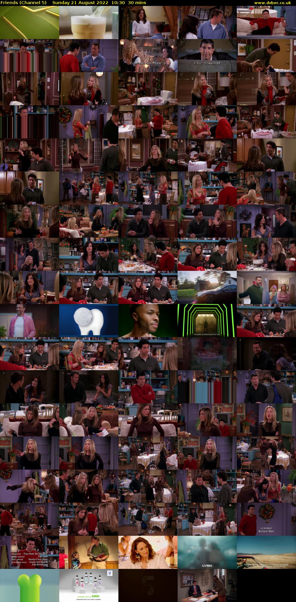 Friends (Channel 5) Sunday 21 August 2022 10:30 - 11:00