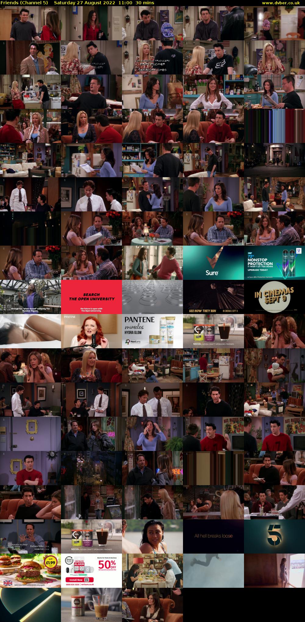 Friends (Channel 5) Saturday 27 August 2022 11:00 - 11:30