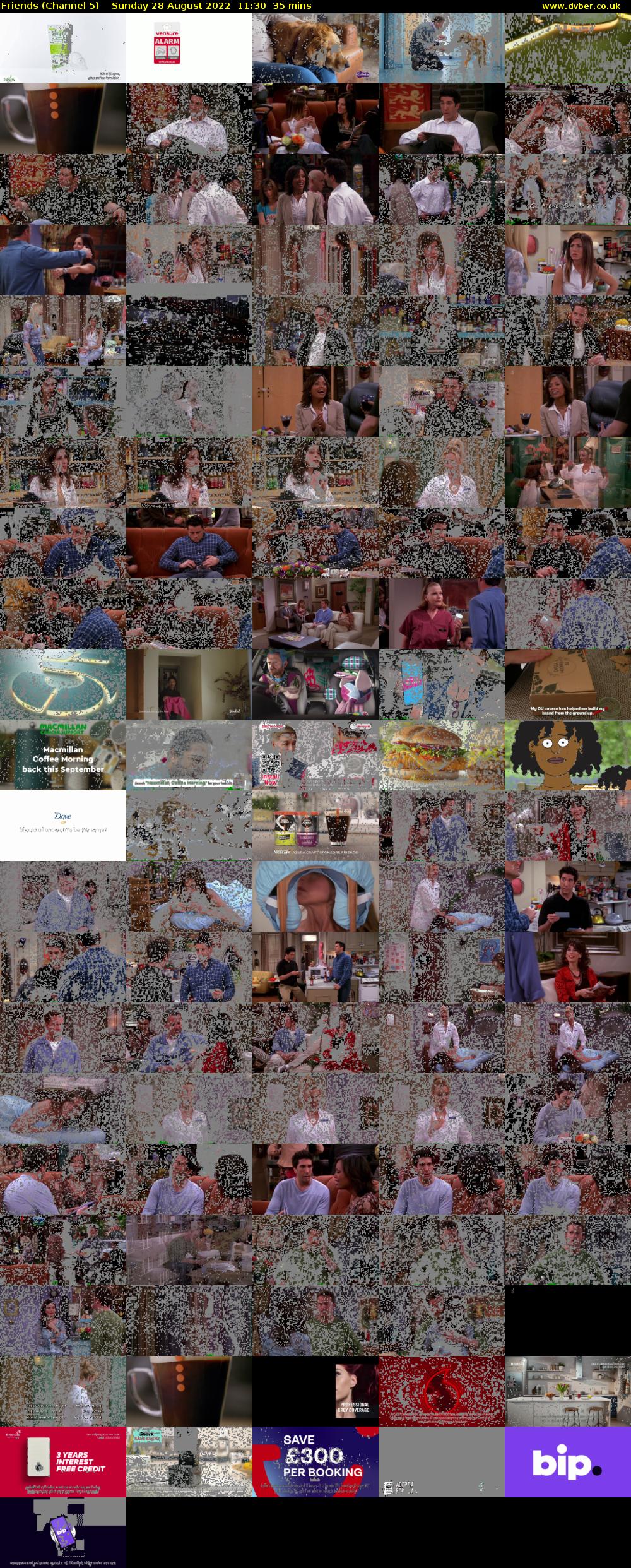 Friends (Channel 5) Sunday 28 August 2022 11:30 - 12:05