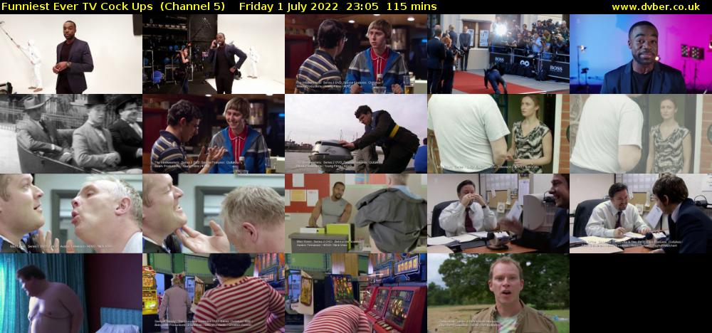 Funniest Ever TV Cock Ups  (Channel 5) Friday 1 July 2022 23:05 - 01:00