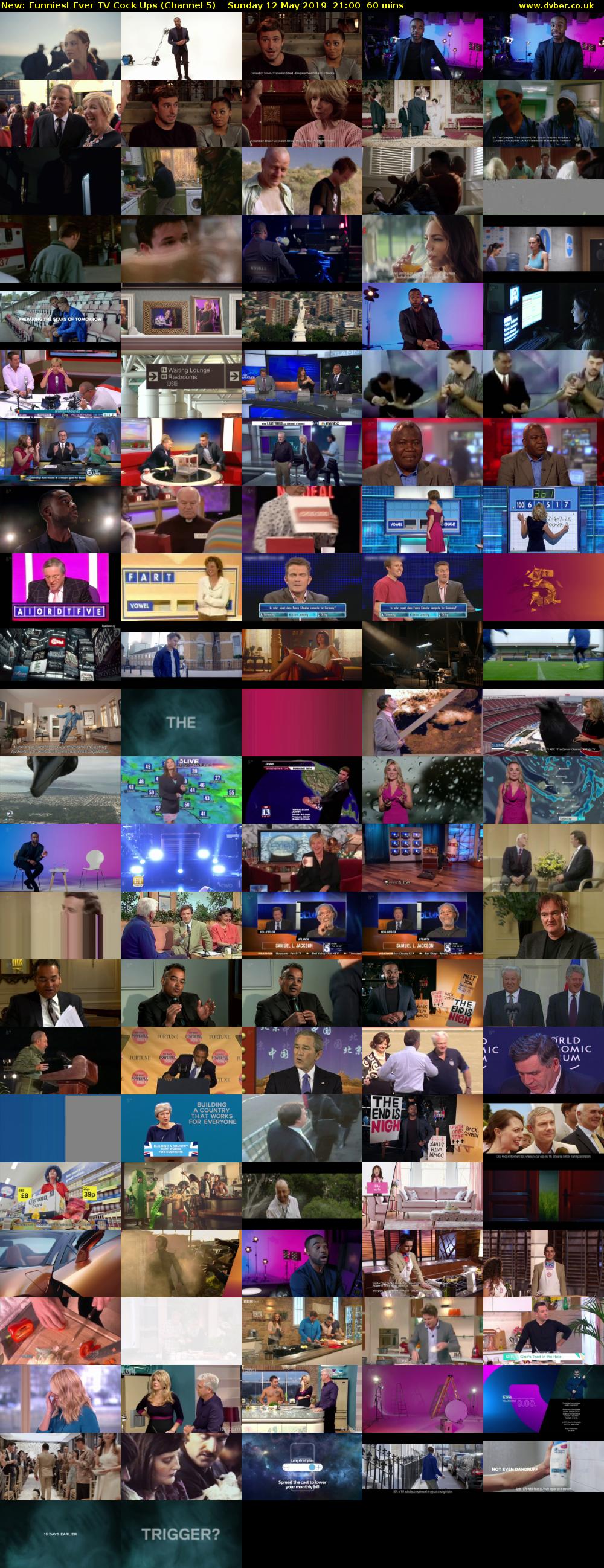 Funniest Ever TV Cock Ups (Channel 5) Sunday 12 May 2019 21:00 - 22:00