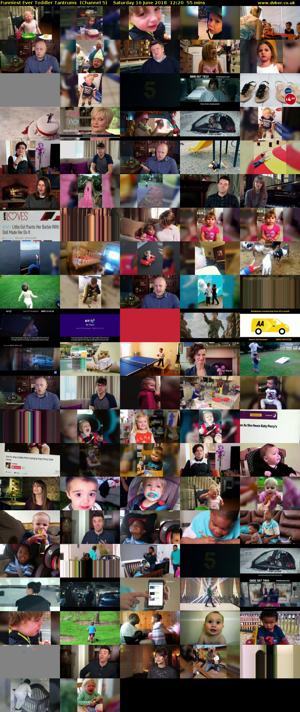 Funniest Ever Toddler Tantrums  (Channel 5) Saturday 16 June 2018 12:20 - 13:15