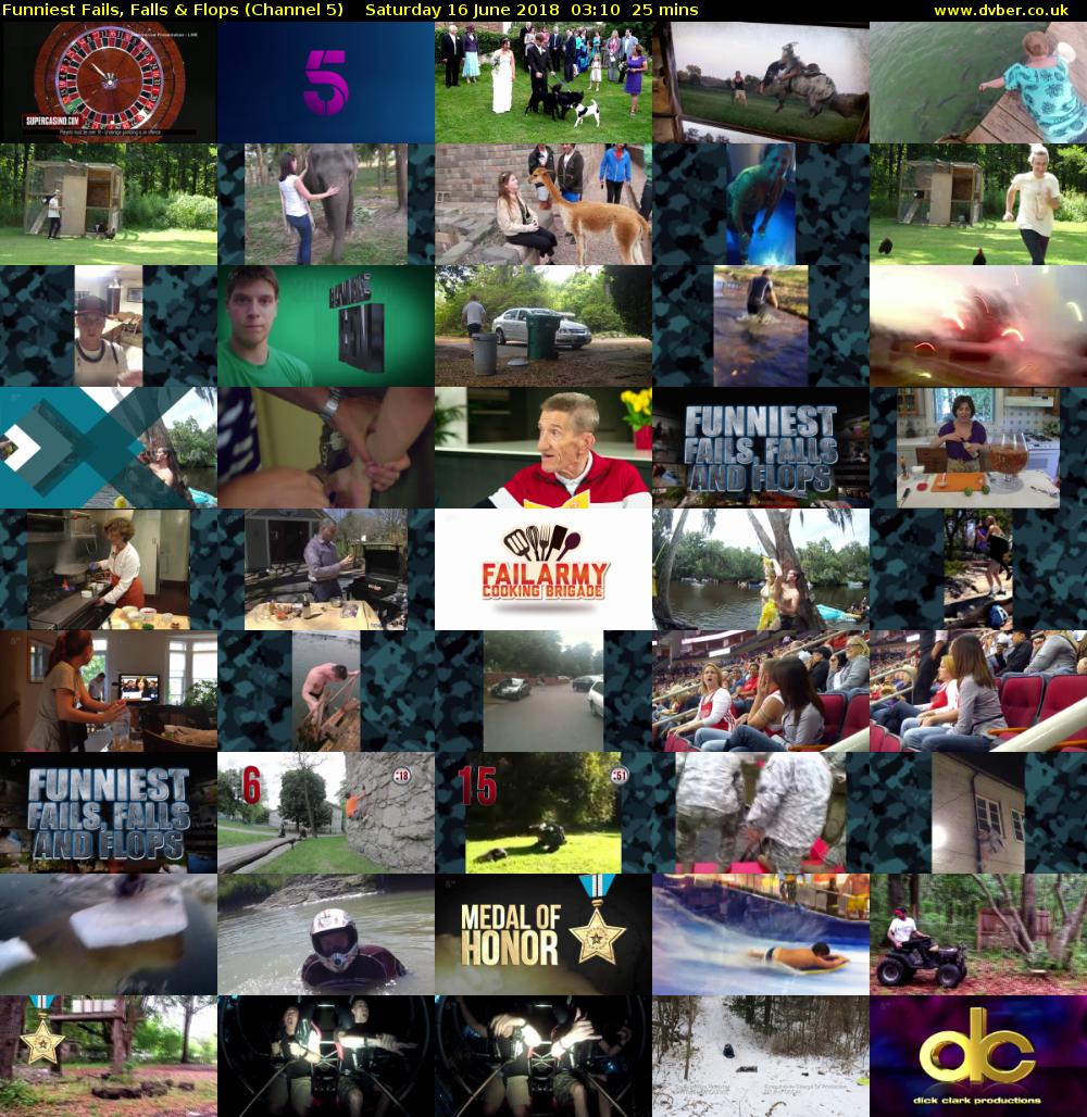 Funniest Fails, Falls & Flops (Channel 5) Saturday 16 June 2018 03:10 - 03:35
