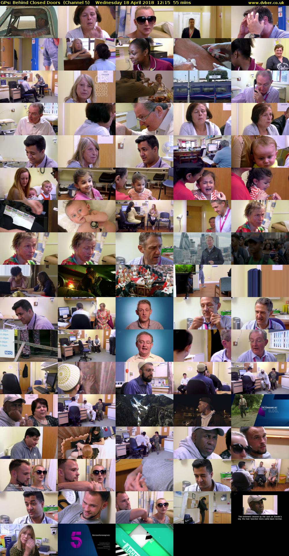 GPs: Behind Closed Doors  (Channel 5) Wednesday 18 April 2018 12:15 - 13:10