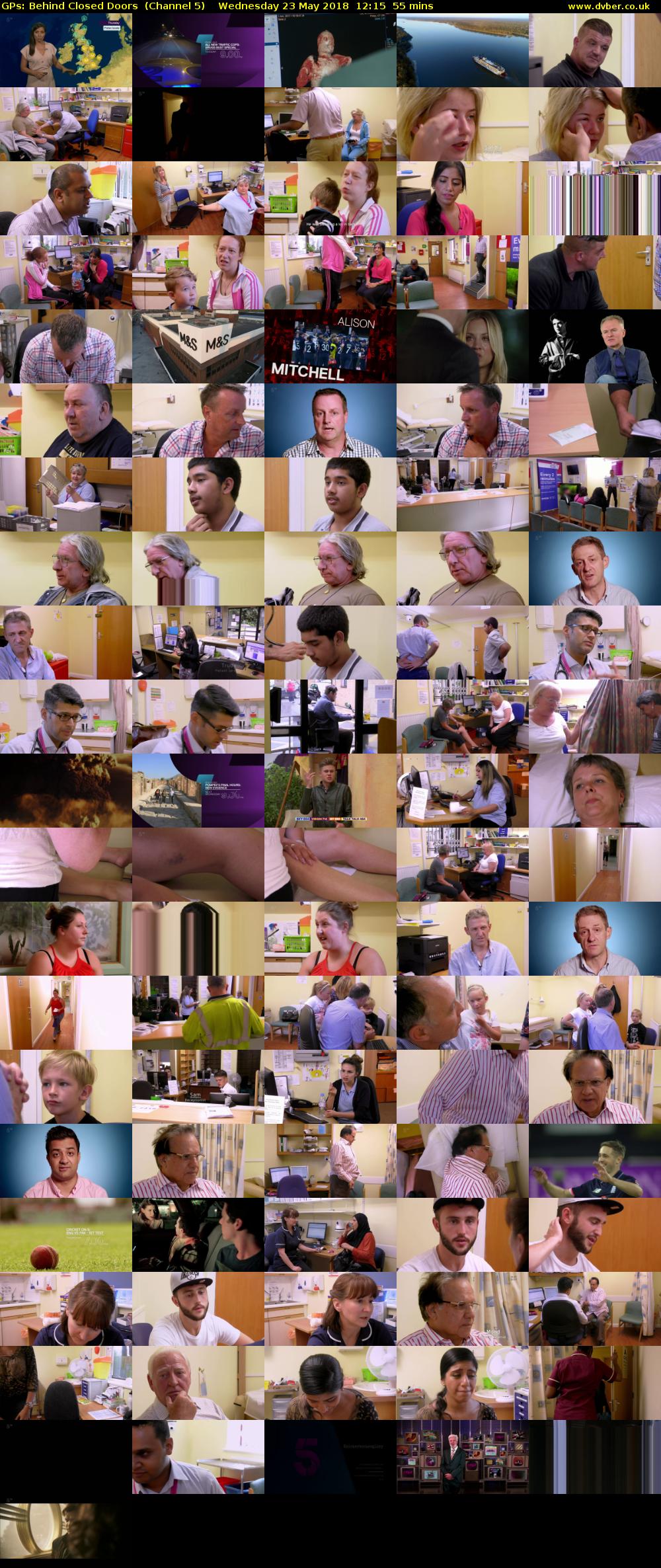 GPs: Behind Closed Doors  (Channel 5) Wednesday 23 May 2018 12:15 - 13:10