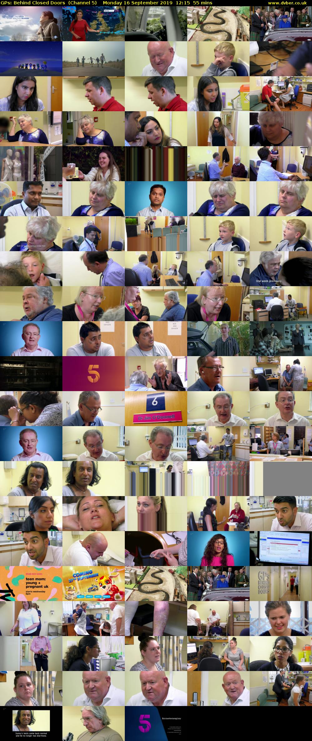 GPs: Behind Closed Doors  (Channel 5) Monday 16 September 2019 12:15 - 13:10