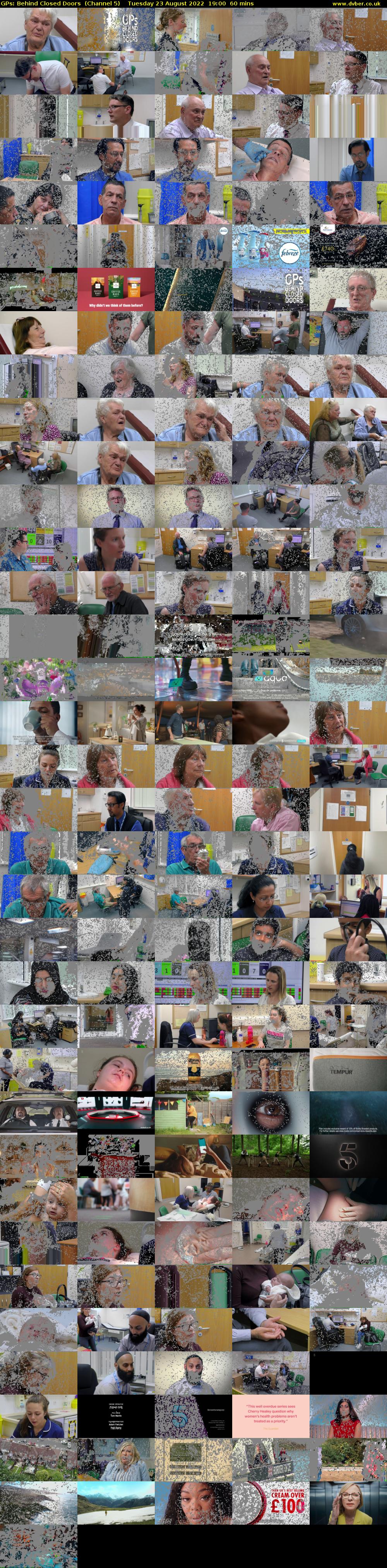 GPs: Behind Closed Doors  (Channel 5) Tuesday 23 August 2022 19:00 - 20:00