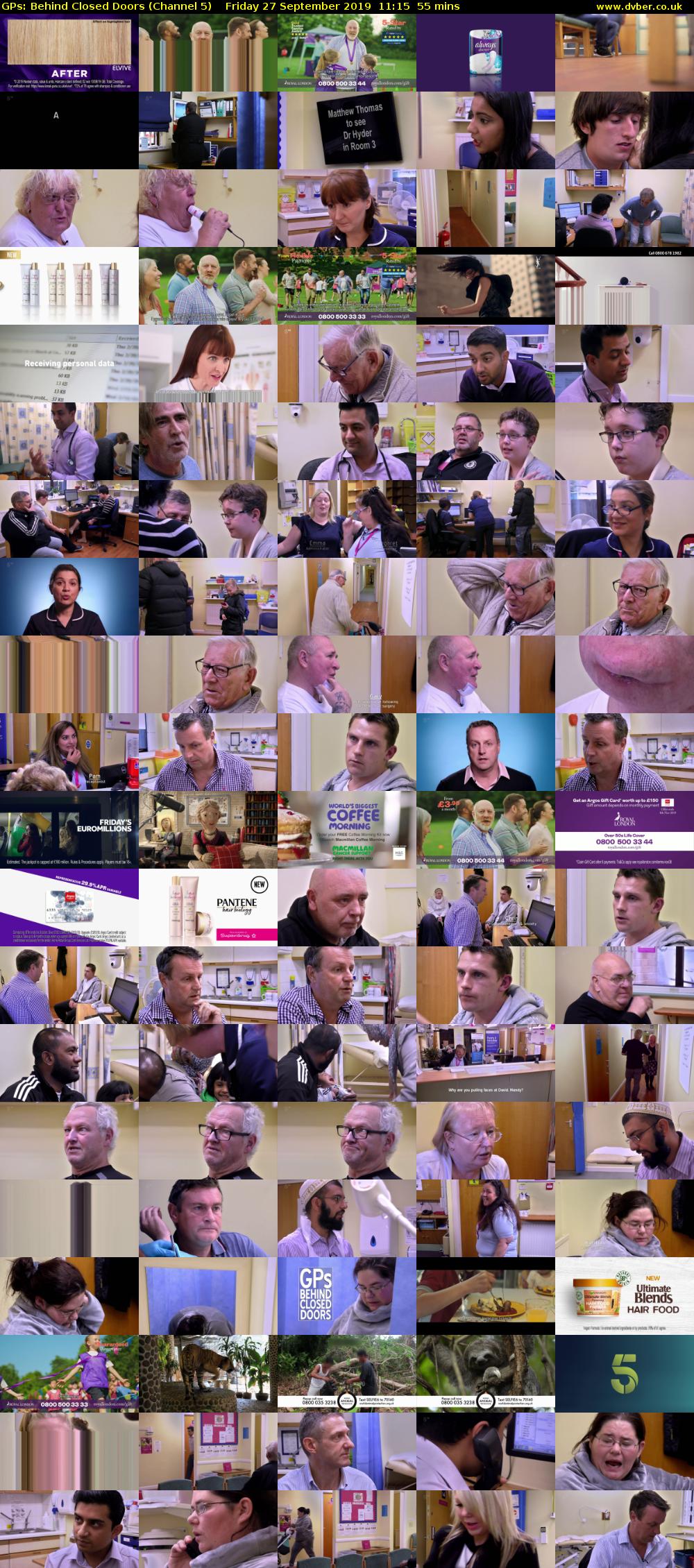 GPs: Behind Closed Doors (Channel 5) Friday 27 September 2019 11:15 - 12:10