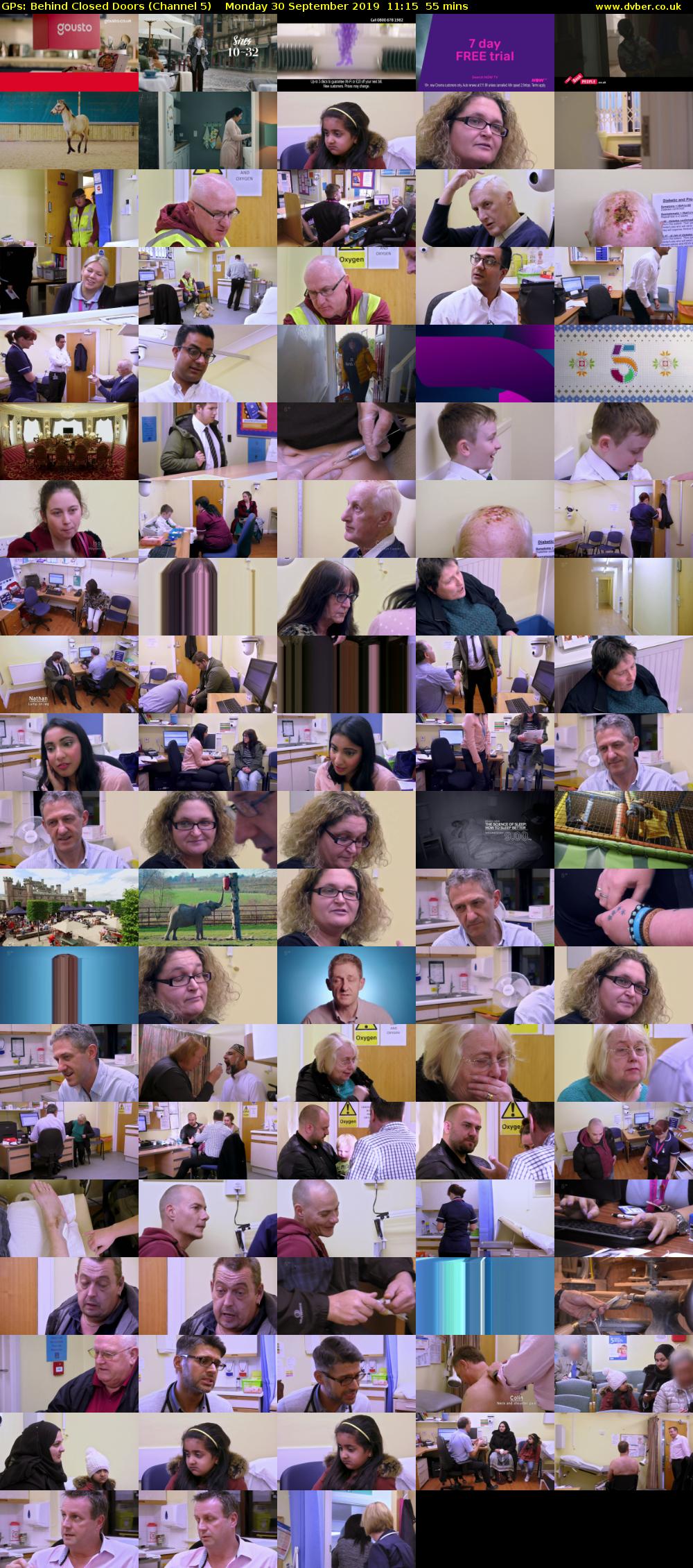 GPs: Behind Closed Doors (Channel 5) Monday 30 September 2019 11:15 - 12:10
