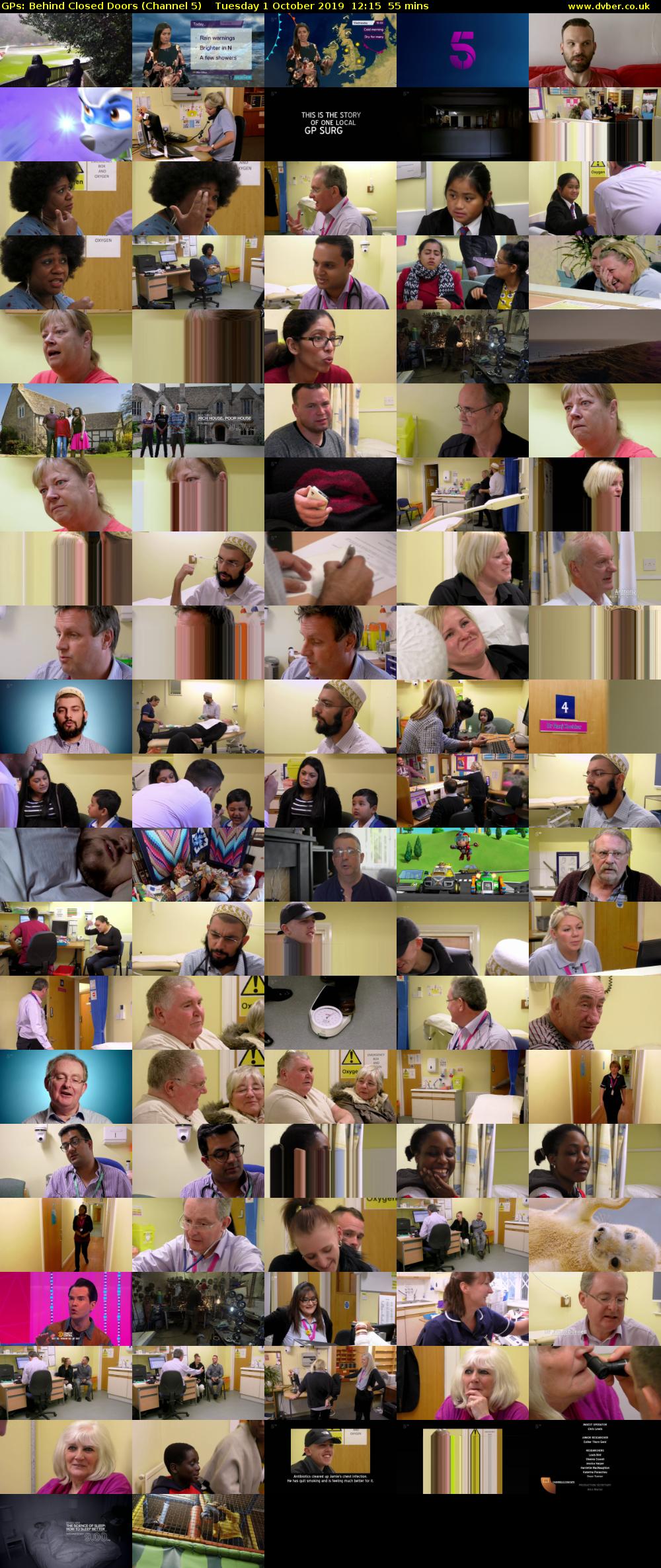 GPs: Behind Closed Doors (Channel 5) Tuesday 1 October 2019 12:15 - 13:10