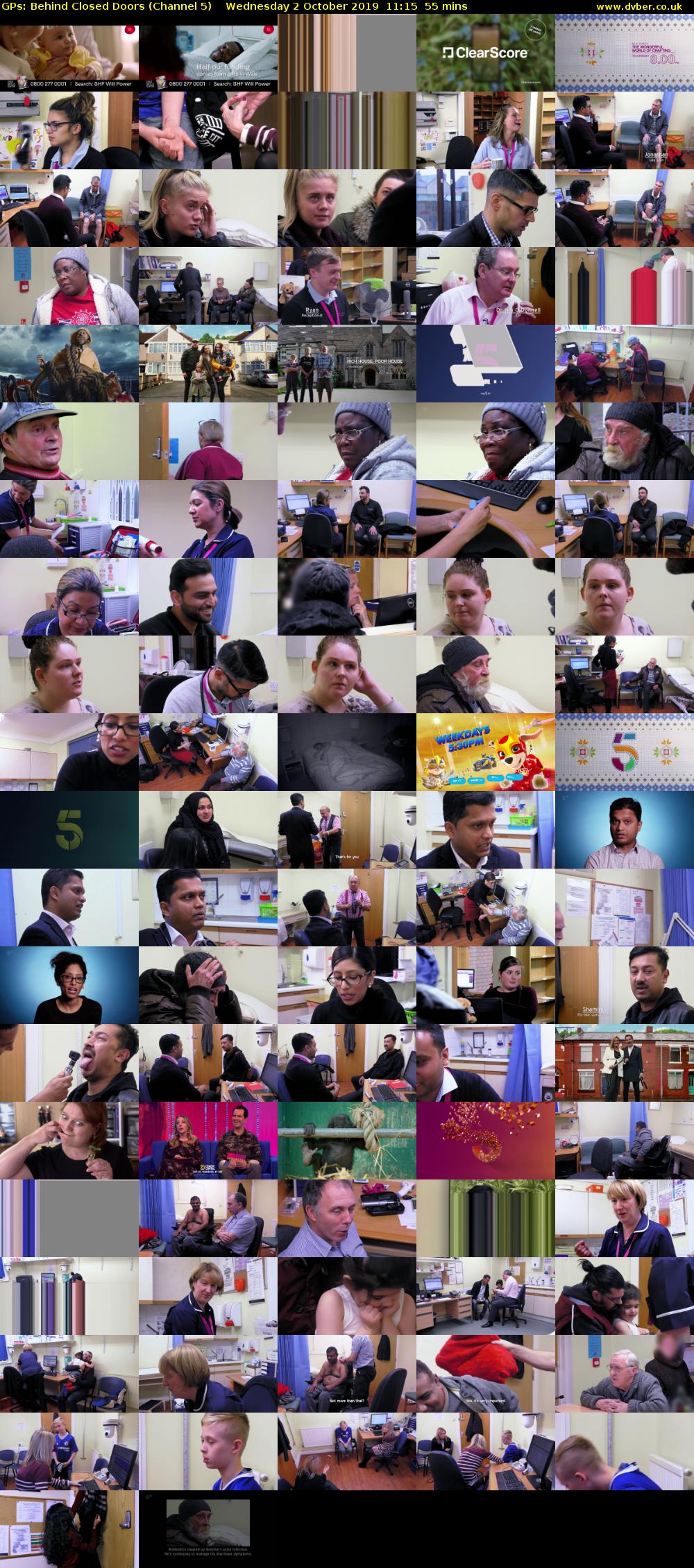 GPs: Behind Closed Doors (Channel 5) Wednesday 2 October 2019 11:15 - 12:10