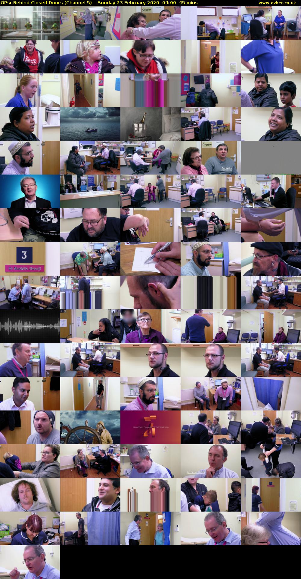 GPs: Behind Closed Doors (Channel 5) Sunday 23 February 2020 04:00 - 04:45