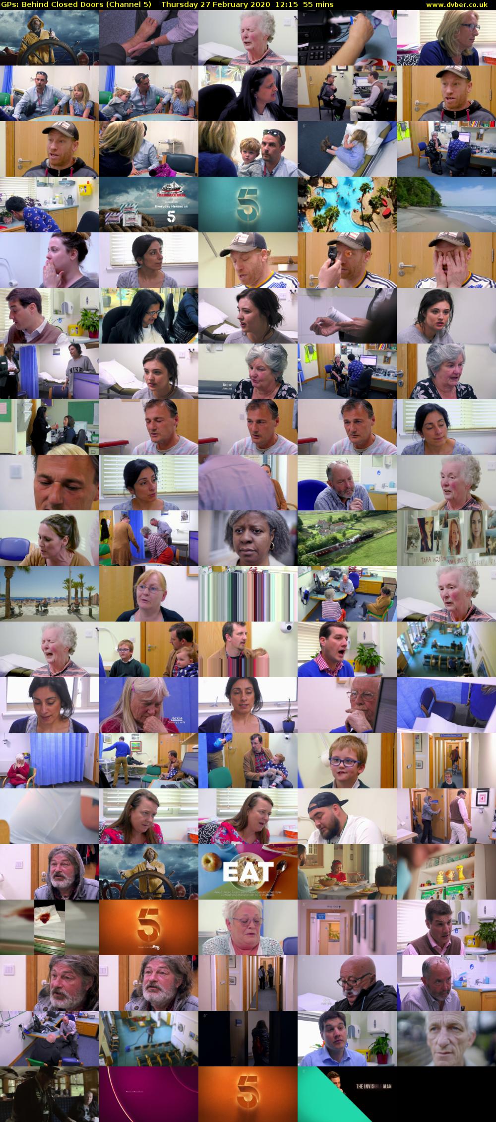 GPs: Behind Closed Doors (Channel 5) Thursday 27 February 2020 12:15 - 13:10