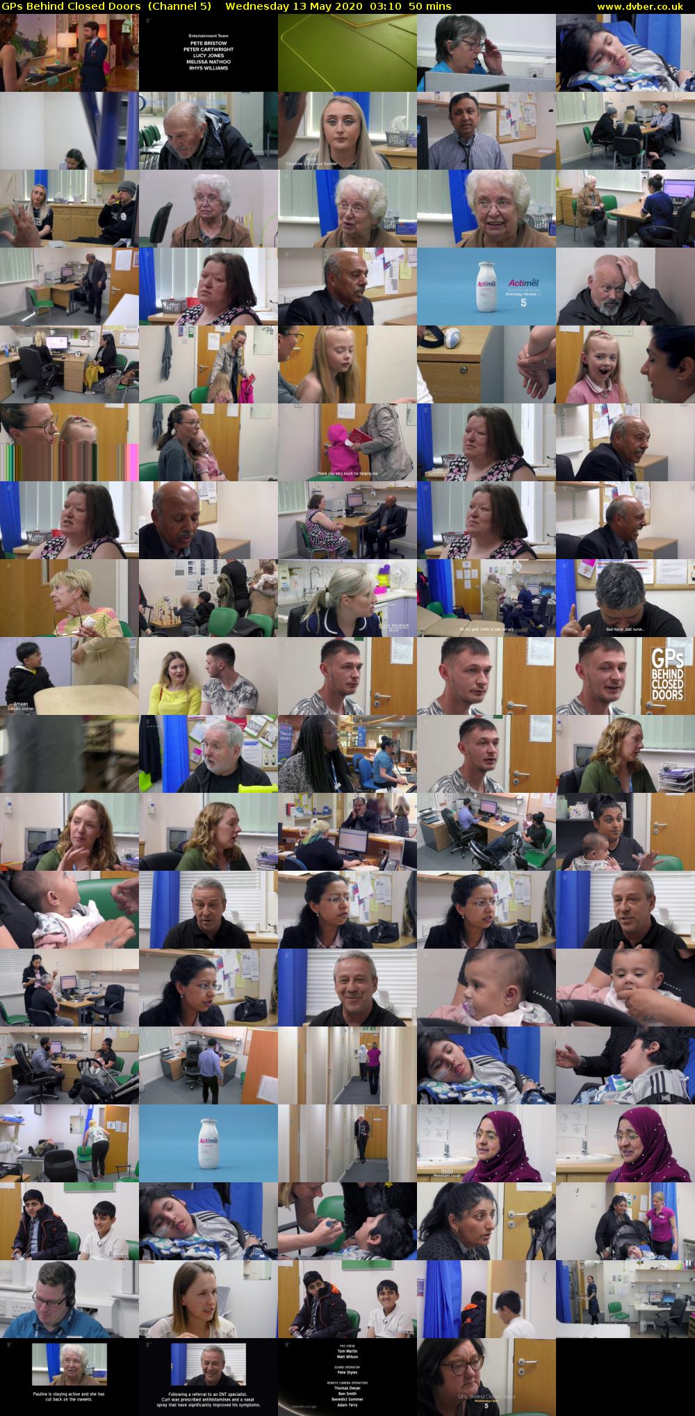 GPs Behind Closed Doors  (Channel 5) Wednesday 13 May 2020 03:10 - 04:00