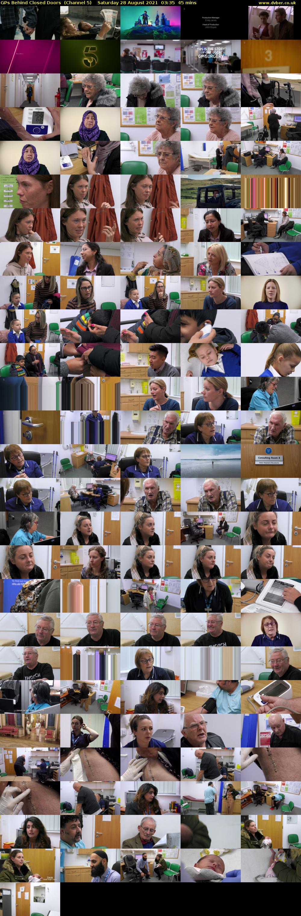 GPs Behind Closed Doors  (Channel 5) Saturday 28 August 2021 03:35 - 04:20