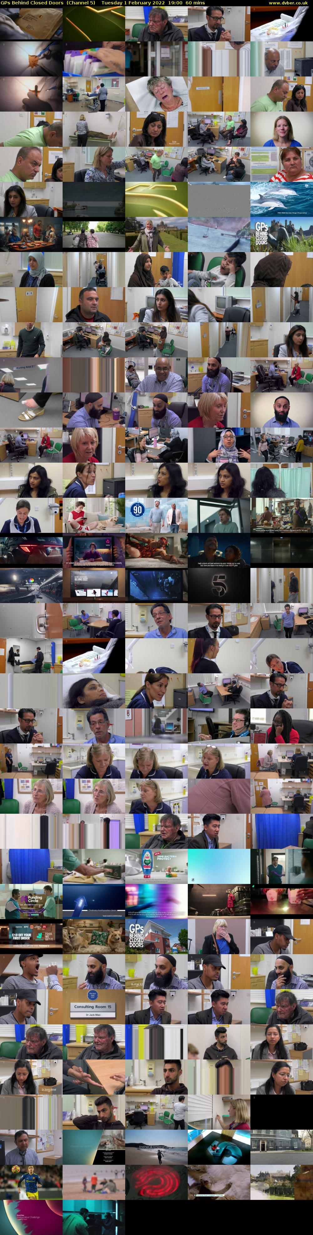 GPs Behind Closed Doors  (Channel 5) Tuesday 1 February 2022 19:00 - 20:00