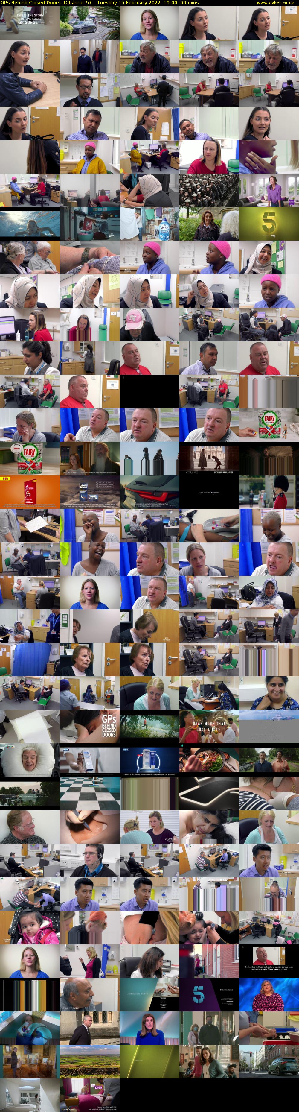 GPs Behind Closed Doors  (Channel 5) Tuesday 15 February 2022 19:00 - 20:00