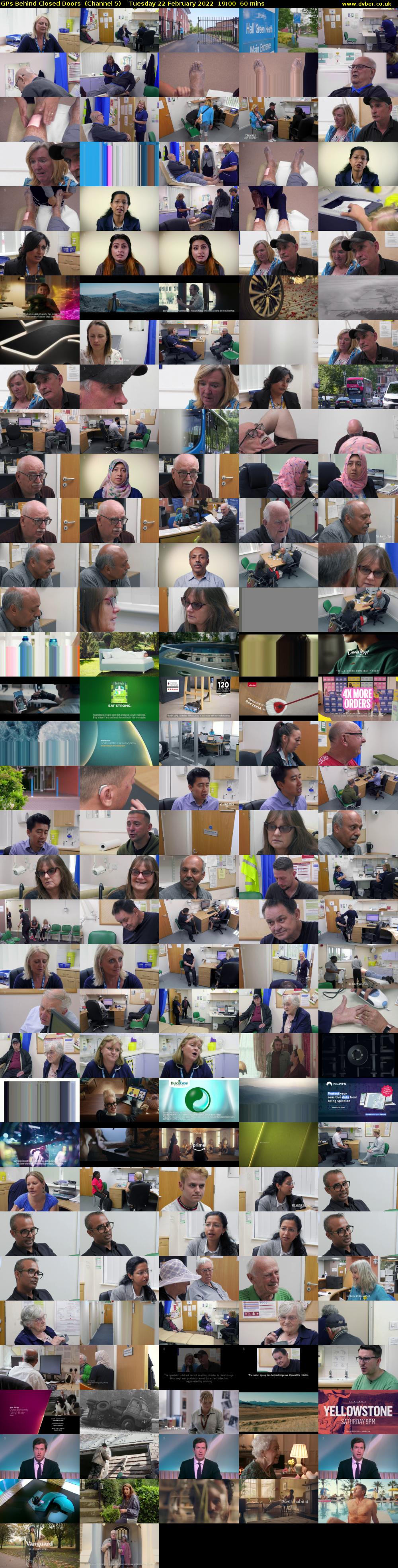 GPs Behind Closed Doors  (Channel 5) Tuesday 22 February 2022 19:00 - 20:00