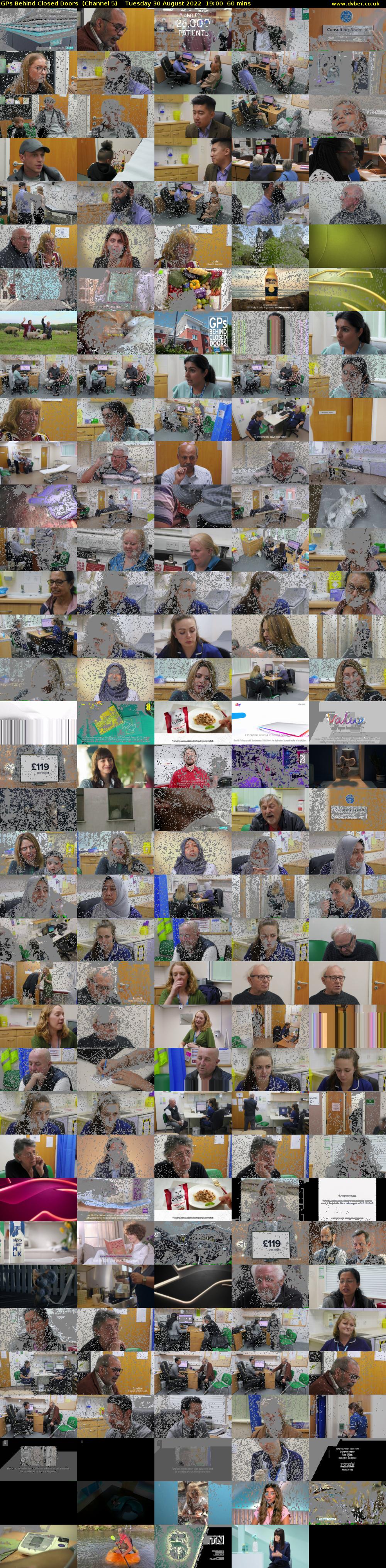 GPs Behind Closed Doors  (Channel 5) Tuesday 30 August 2022 19:00 - 20:00