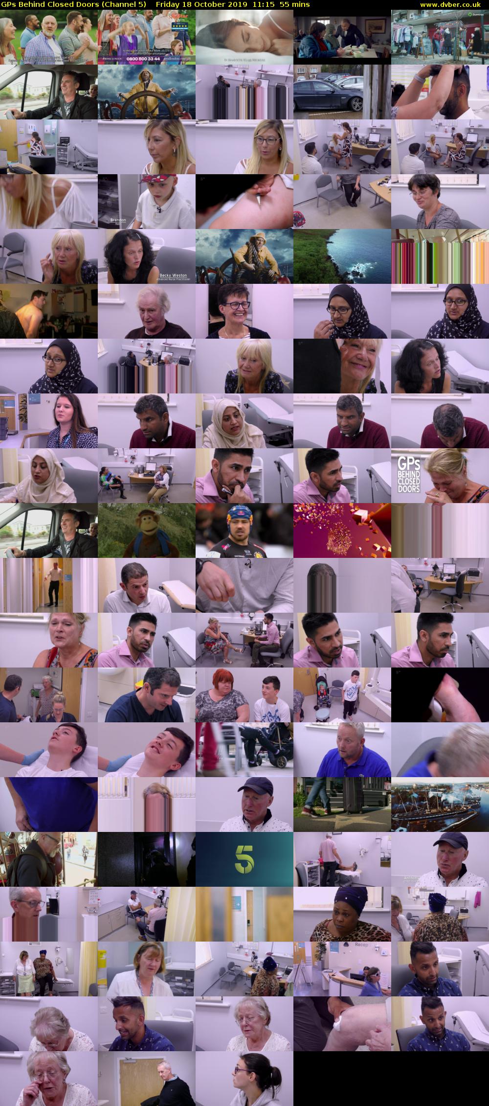 GPs Behind Closed Doors (Channel 5) Friday 18 October 2019 11:15 - 12:10