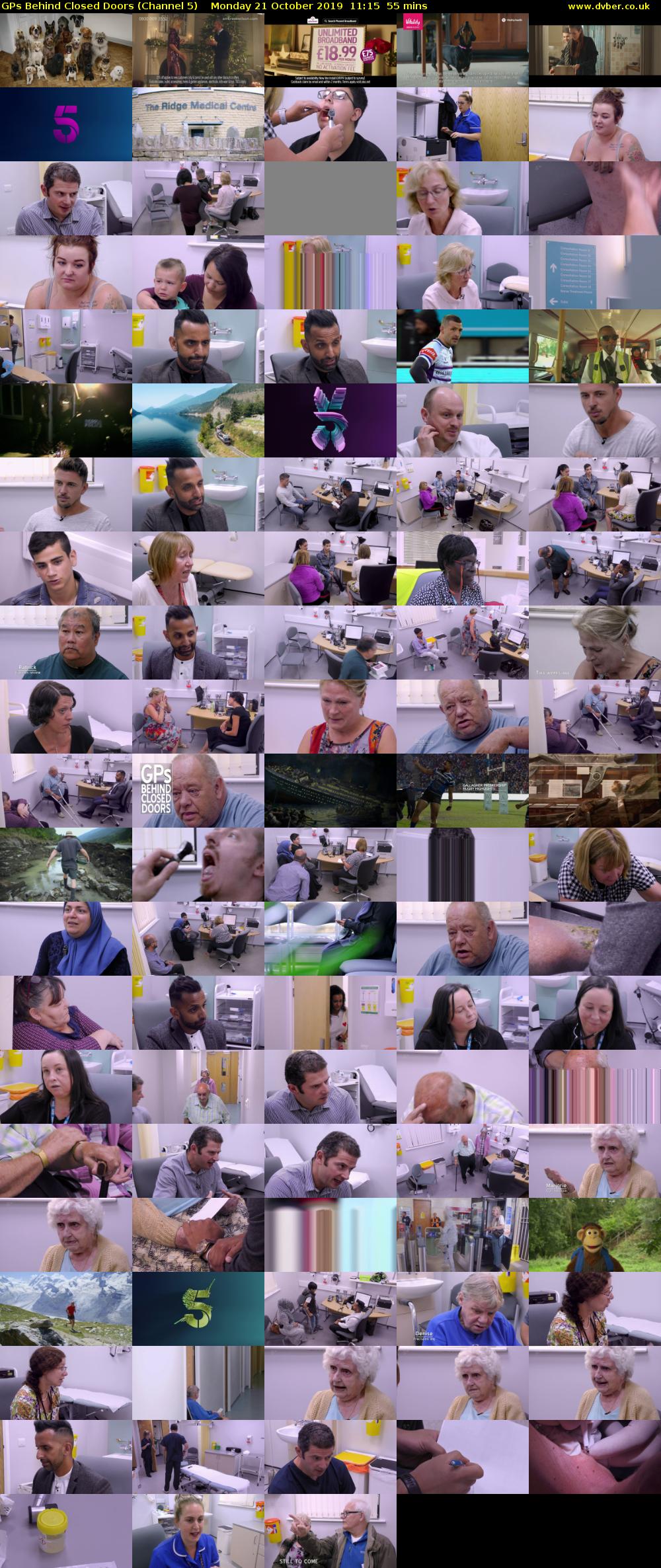 GPs Behind Closed Doors (Channel 5) Monday 21 October 2019 11:15 - 12:10