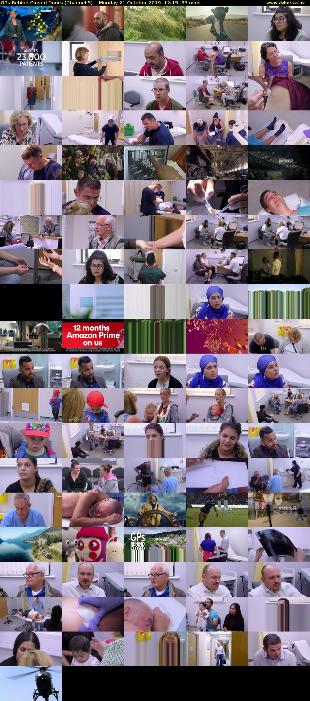 GPs Behind Closed Doors (Channel 5) Monday 21 October 2019 12:15 - 13:10