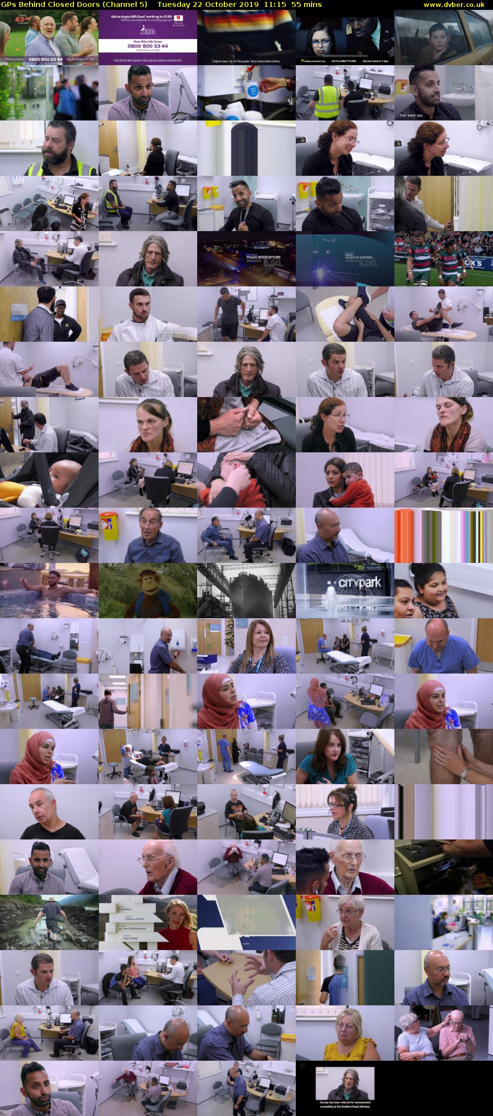 GPs Behind Closed Doors (Channel 5) Tuesday 22 October 2019 11:15 - 12:10