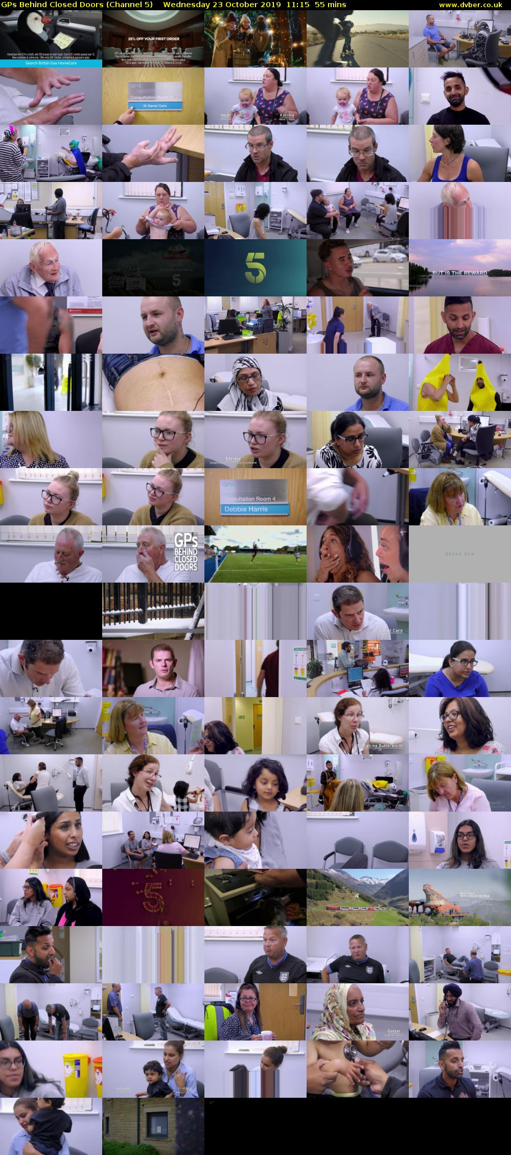 GPs Behind Closed Doors (Channel 5) Wednesday 23 October 2019 11:15 - 12:10