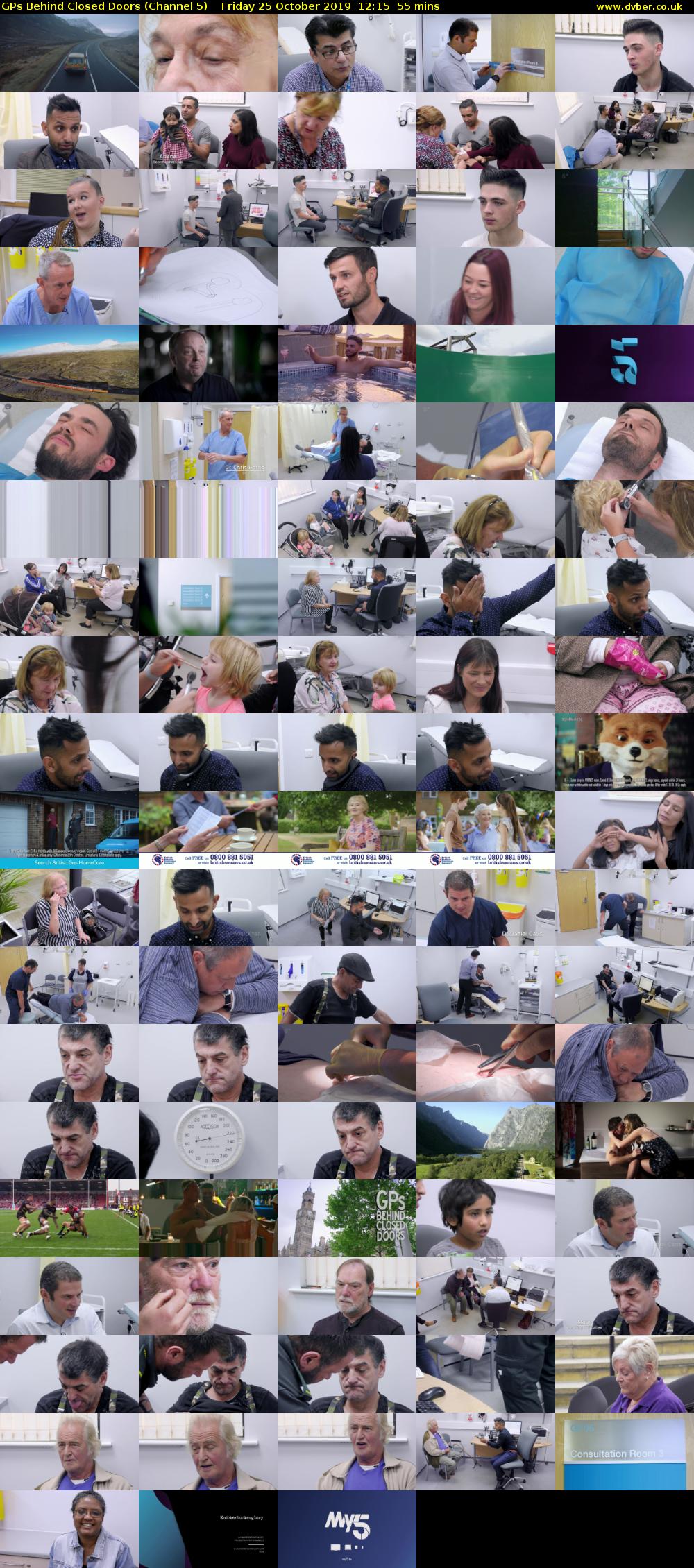 GPs Behind Closed Doors (Channel 5) Friday 25 October 2019 12:15 - 13:10